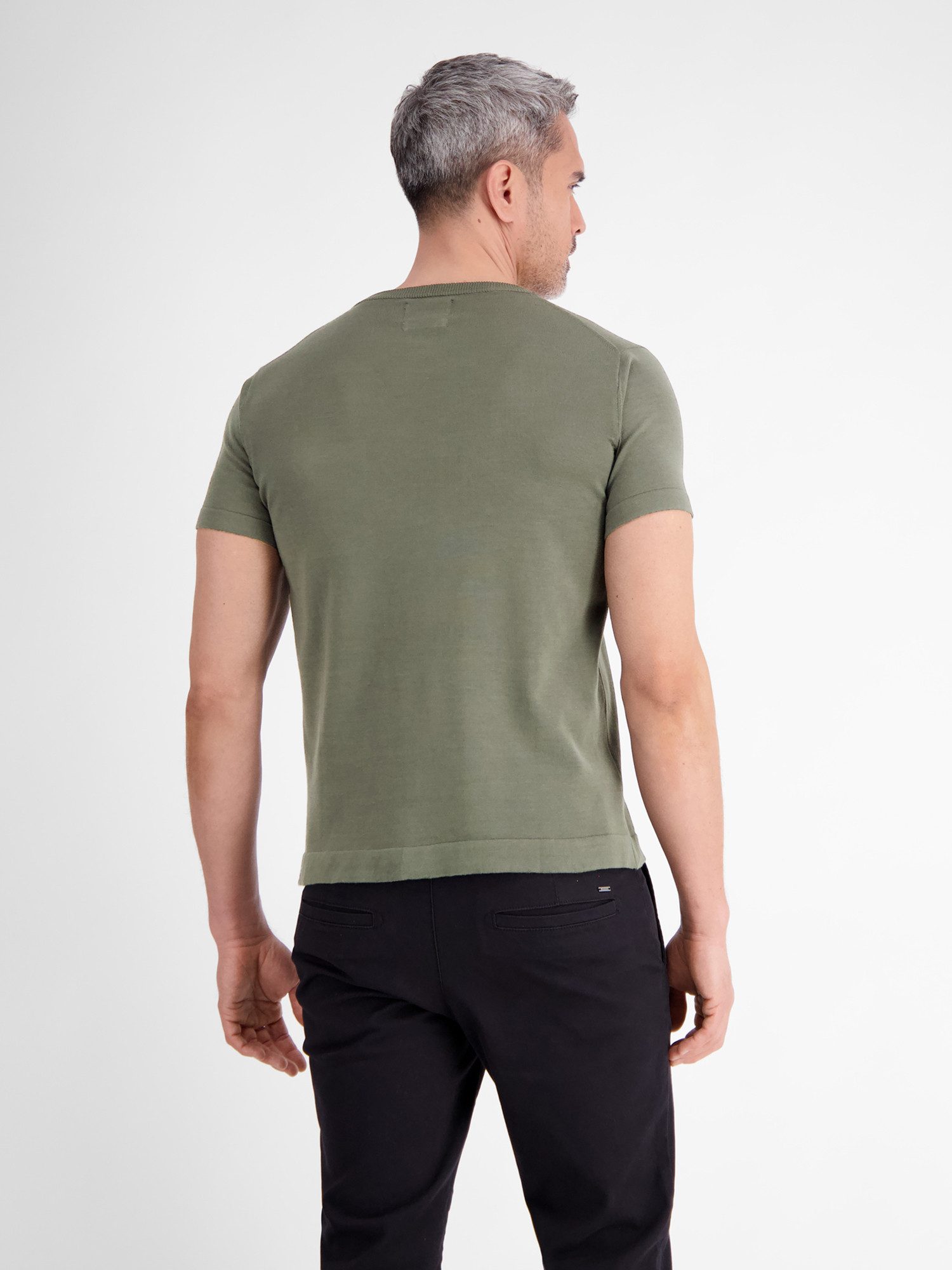Lerros T-shirt LERROS Gebreid T-shirt met borstzak