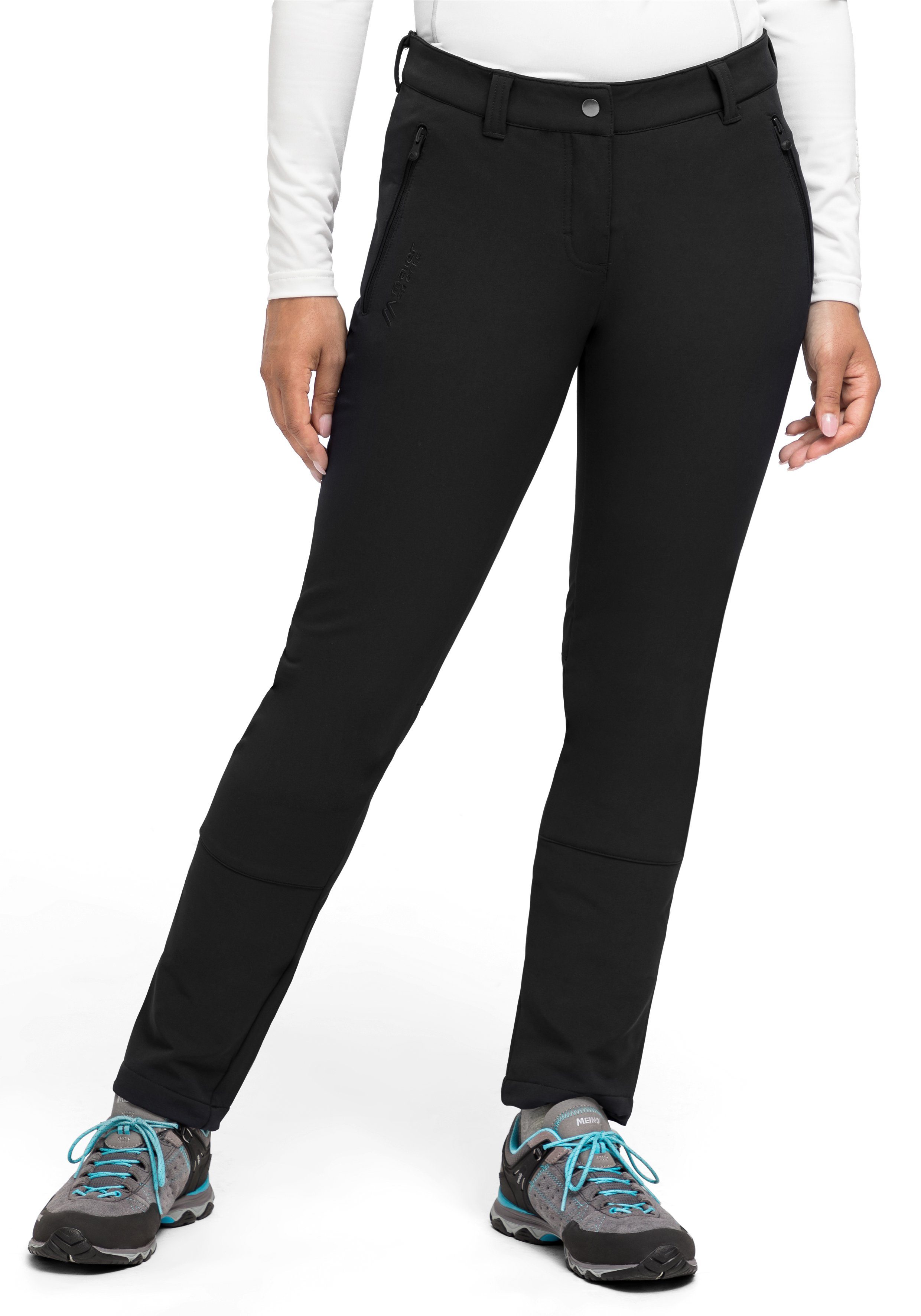 Maier Sports Functionele broek Helga slim warme dames outdoorbroek, robuuste wandelbroek, slim fit