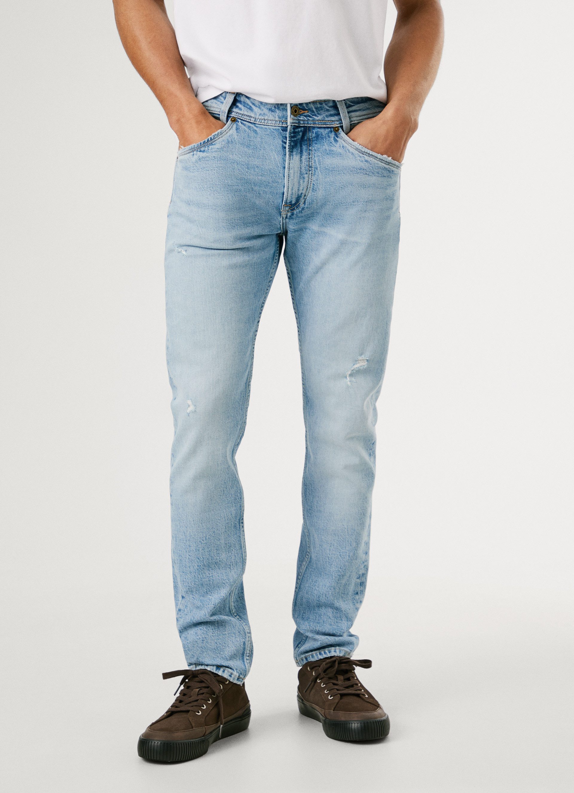 Pepe Jeans Tapered jeans heren tapered jeans maat 30 blauw