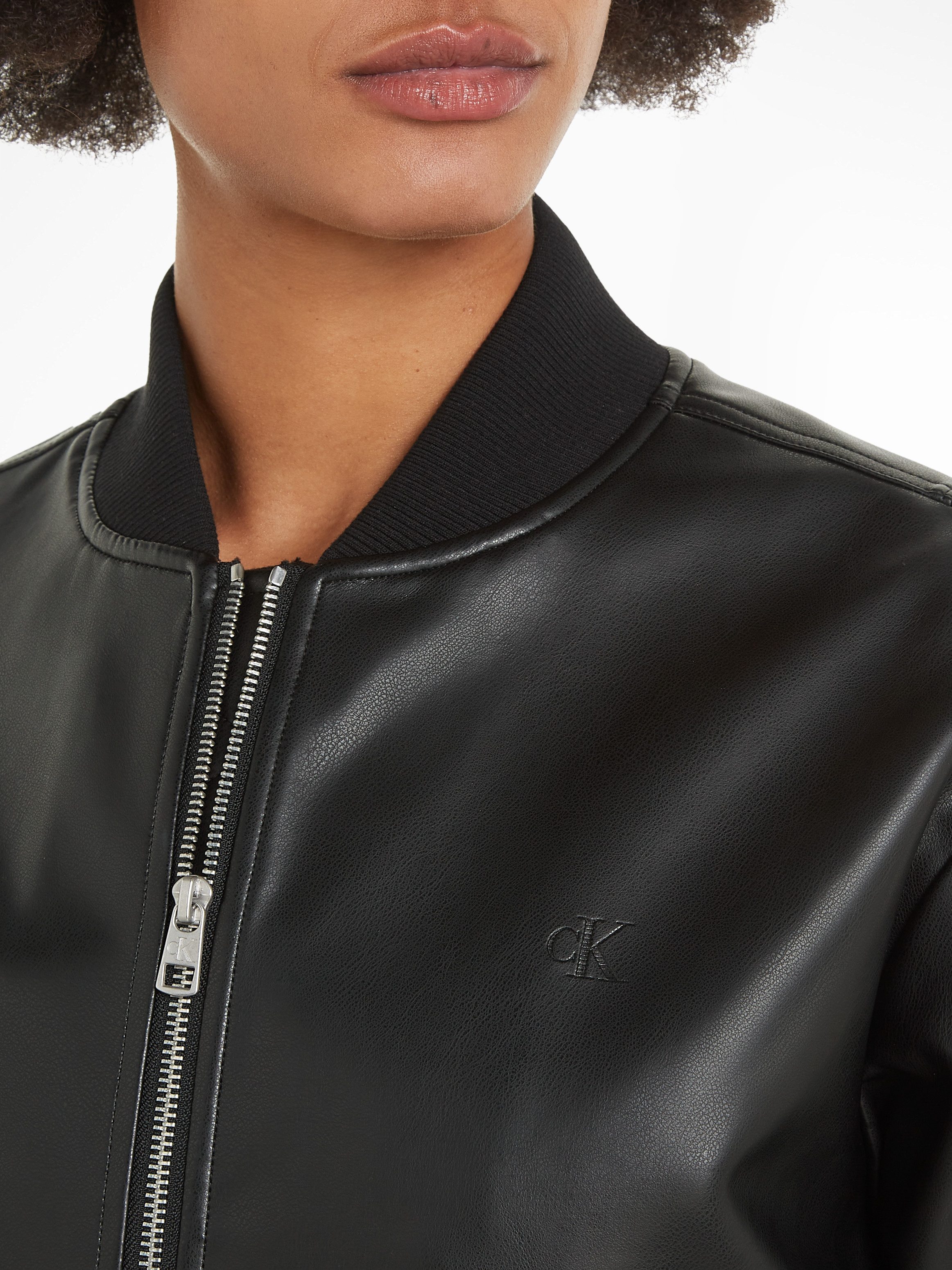 Calvin Klein Jack in collegestijl FAUX LEATHER BOMBER JACKET