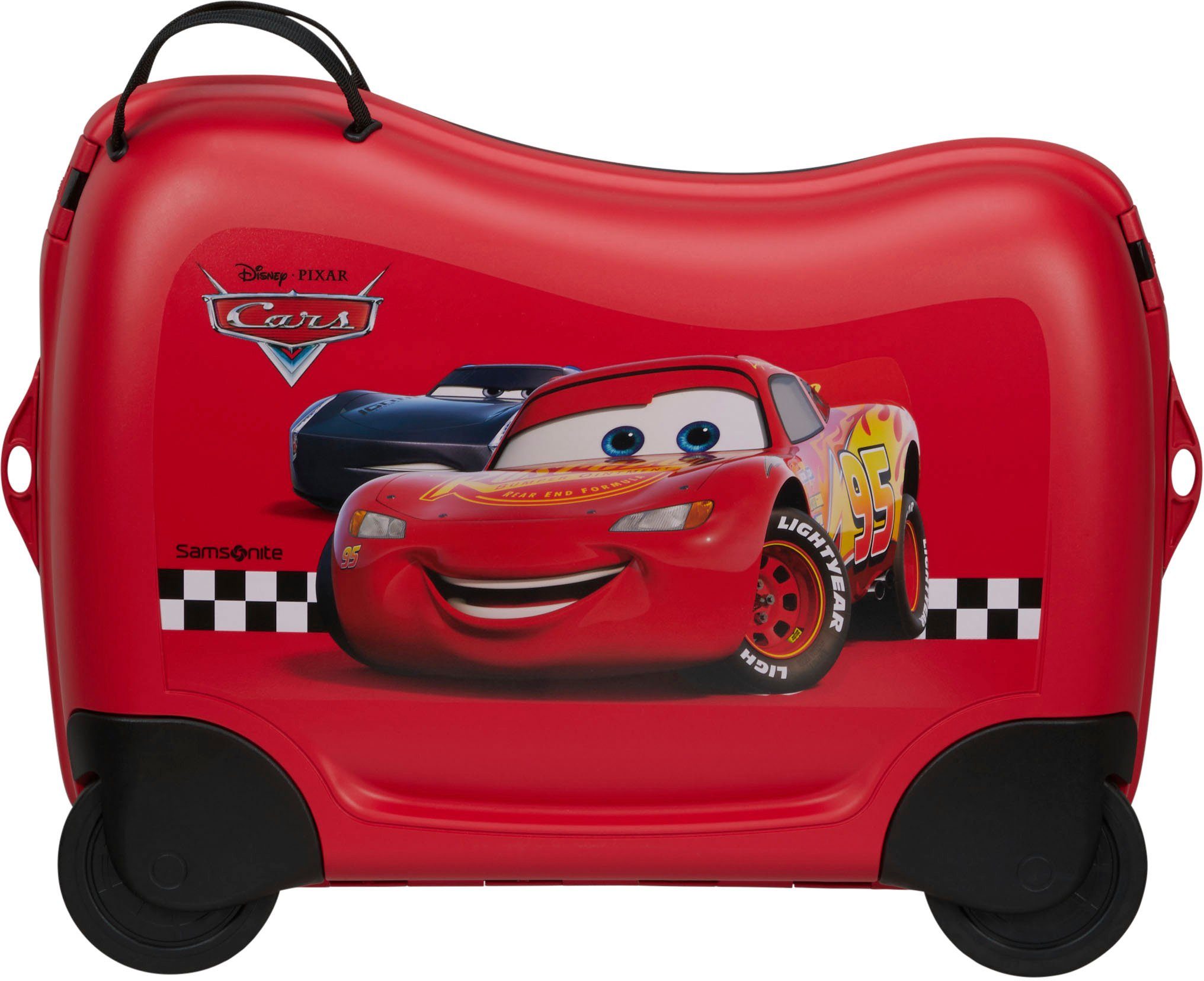 Samsonite Kinderkoffer Dream2Go Ride-on Trolley Disney Cars Kinder reis koffer handbagage om op te zitten en te trekken