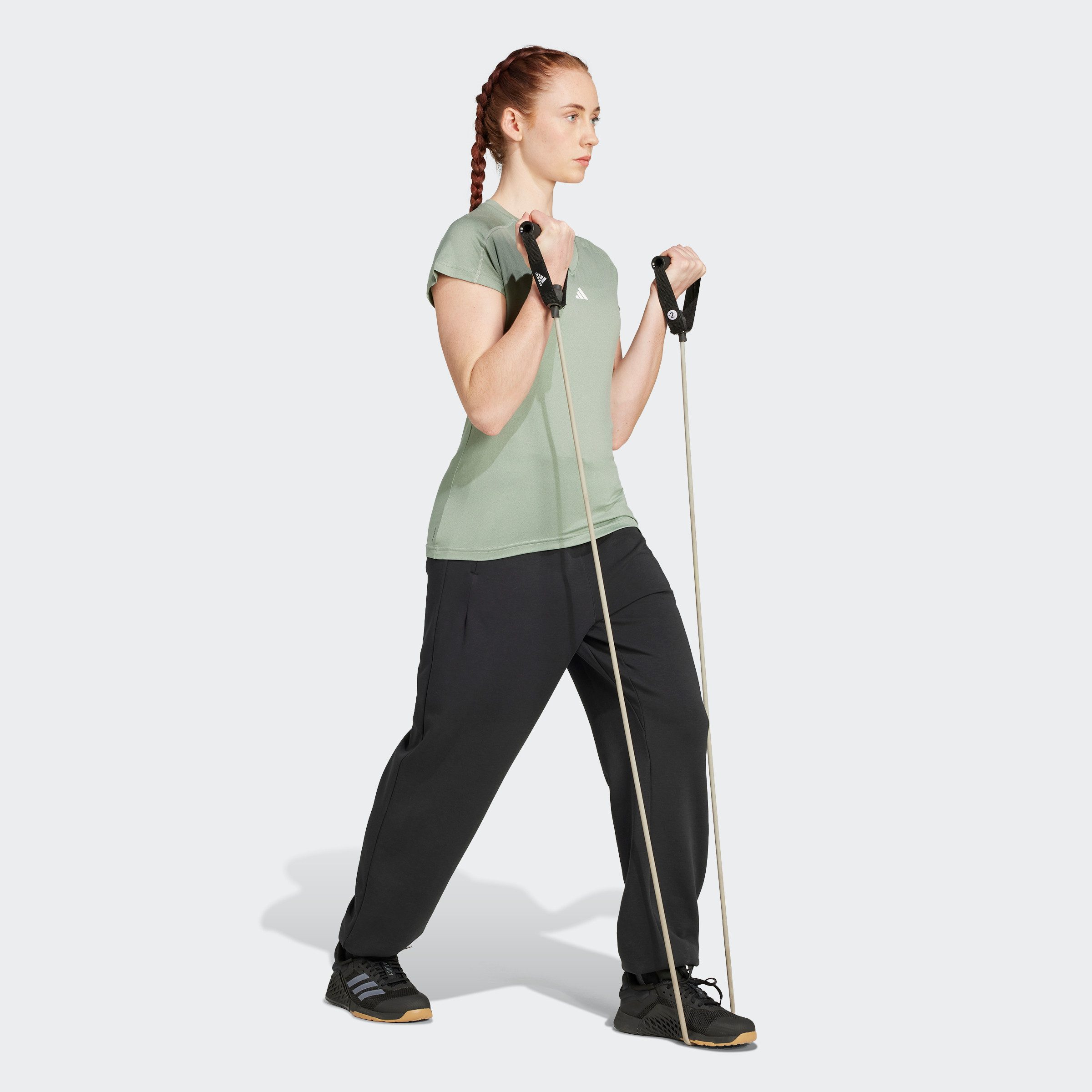 adidas Performance T-shirt TR-ES MIN T Trainingsshirt, vochtabsorberend met V-hals