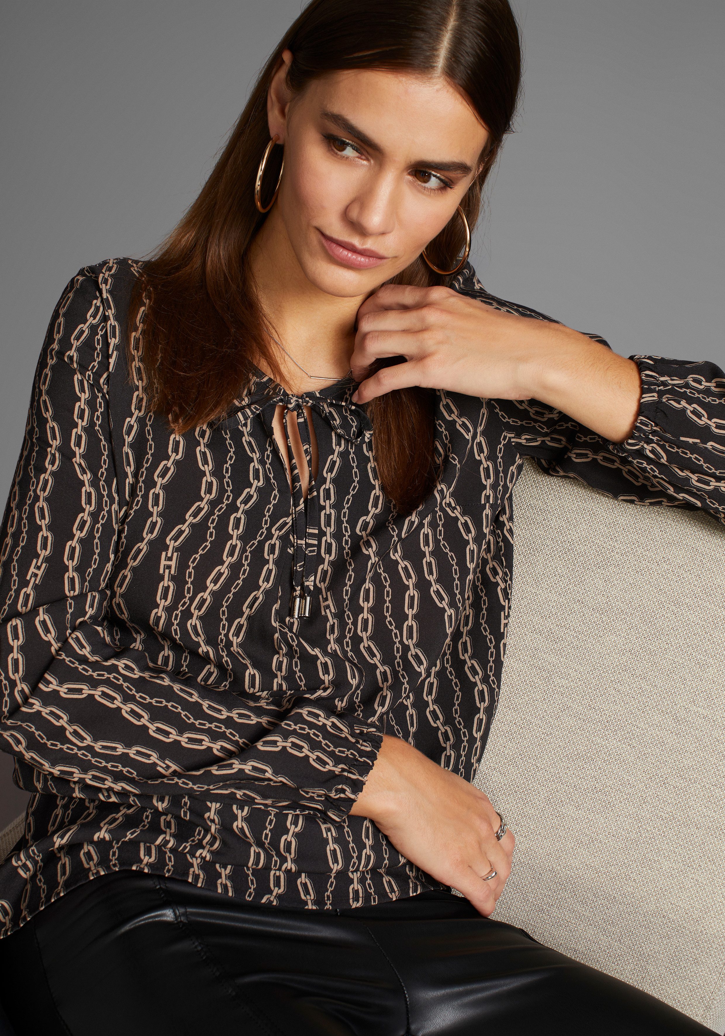 HECHTER PARIS Blouse met lange mouwen met modieuze allover-print