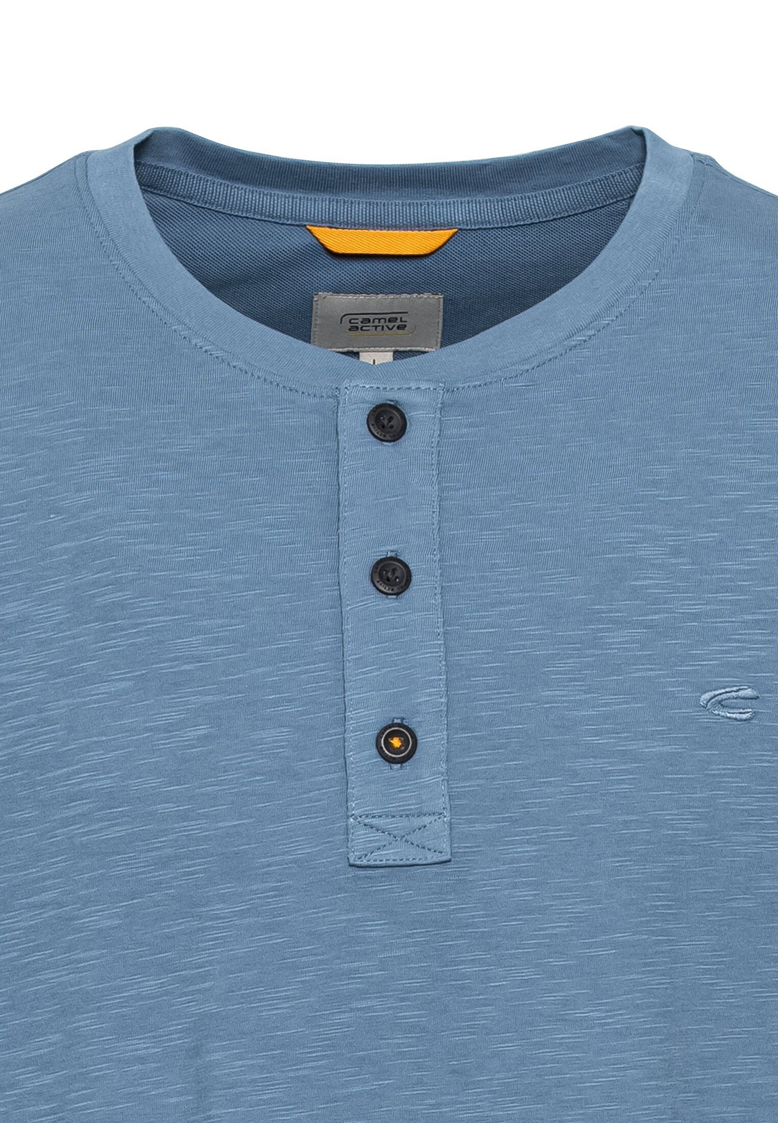 camel active Henleyshirt met 3-knoopssluiting