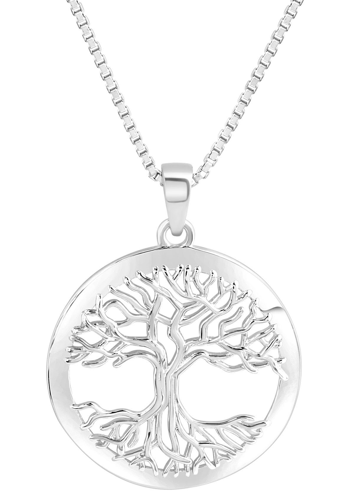 Firetti Ketting met hanger Sieraad cadeau zilver 925 halssieraad halsketting Venetiaanse boom dames kettingen zilver(kleur)