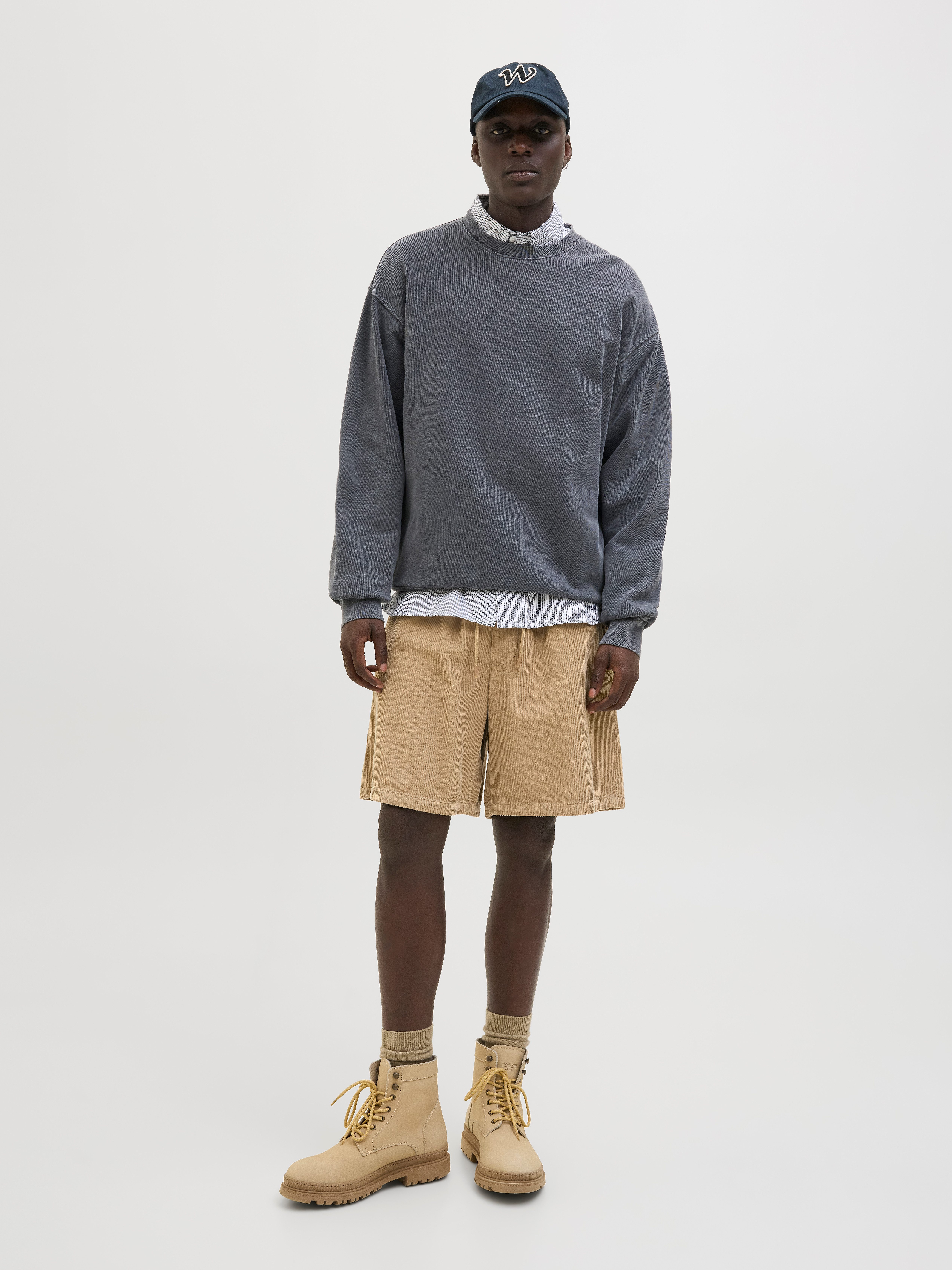 Jack & Jones Joggingbroek JPSTBILL CORDUROY JOGGER SHORTS SRT SN