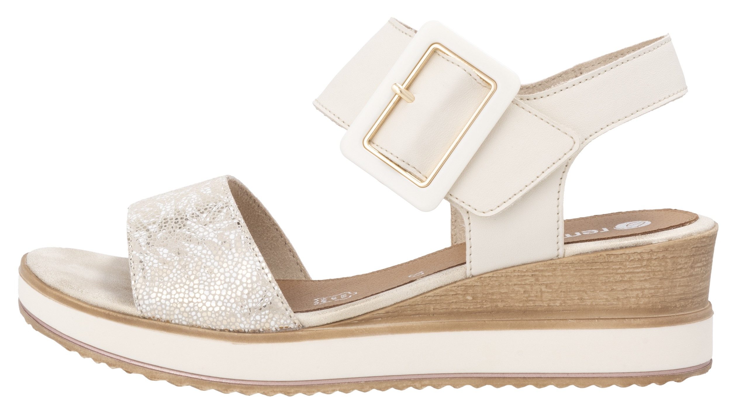 Remonte Sandaaltjes ELLE-Collection , zomerschoen, sandaal, comfortschoen met klittenband onder de siergesp