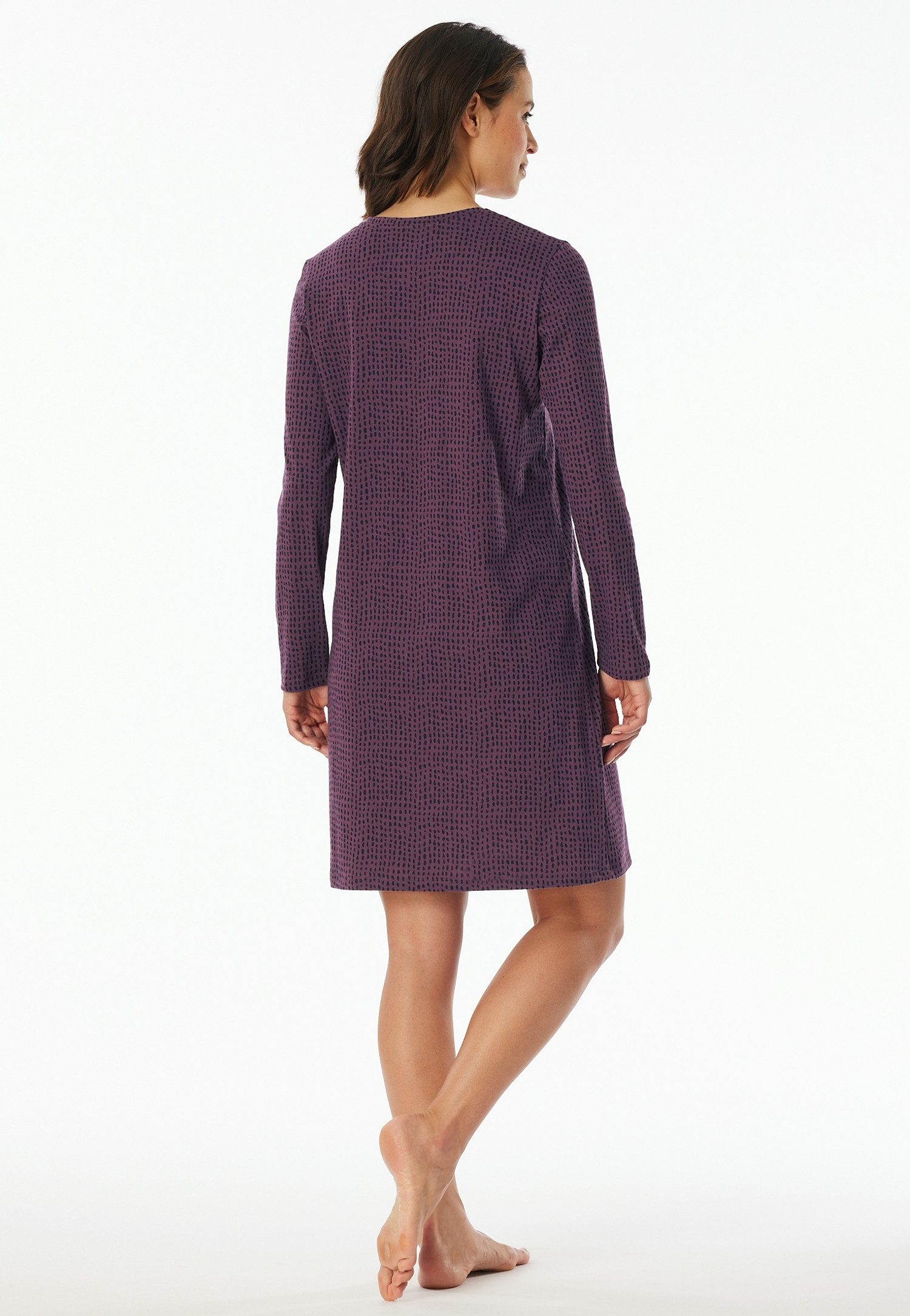 uncover by SCHIESSER Nachthemd UNCOVER Nightwear Katoen, single jersey kwaliteit, V-hals, zacht, ademend (0)