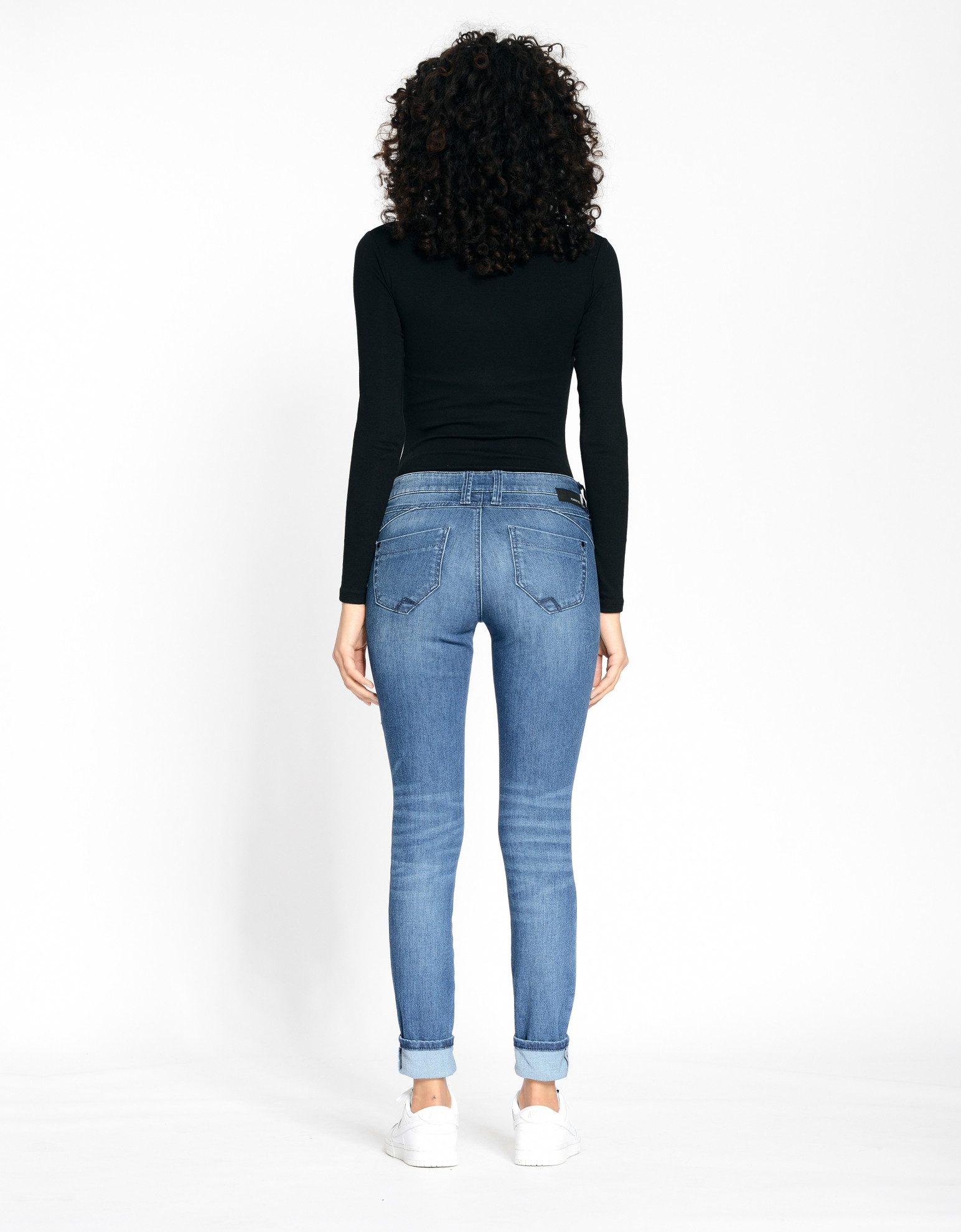 GANG Skinny fit jeans 94NIKITA met een rit-detail aan de kleingeldzakje