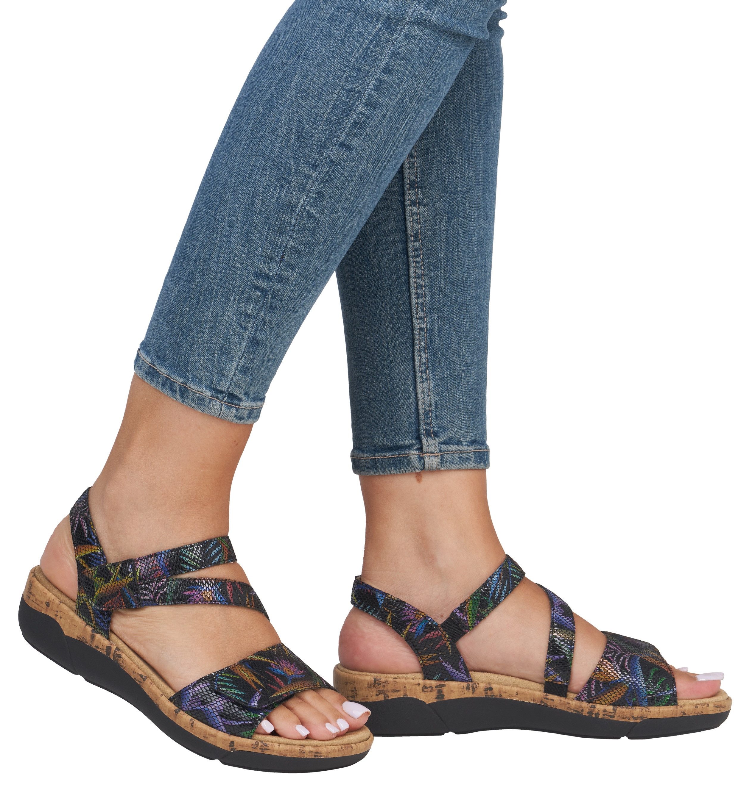 Remonte Sleehaksandaaltjes , zomer schoen, klittenbandschoen, riemchensandaal met zachte binnenzool