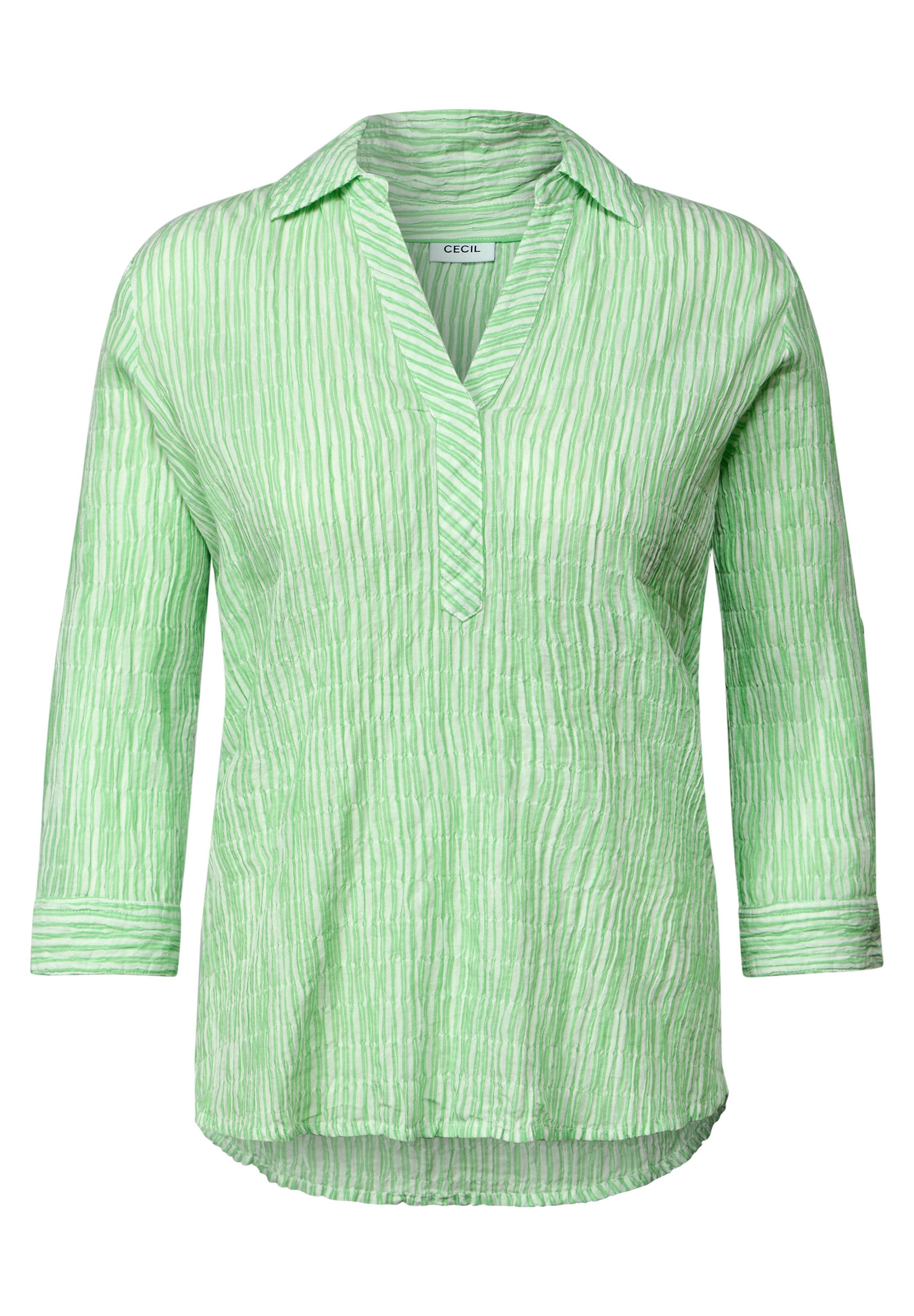 Cecil Klassieke blouse met gestreept seersucker patroon