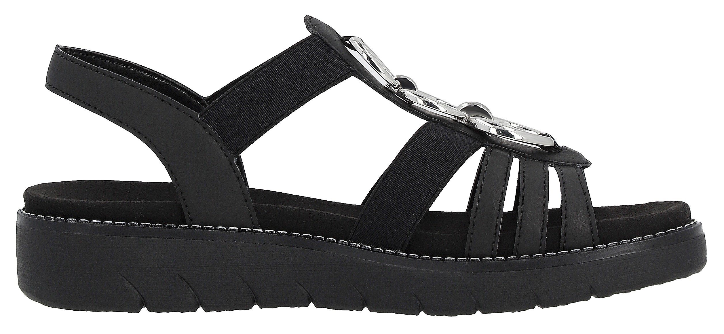 Remonte Sandalen zomerschoen, sandaal, sleehak, met praktische elastieken