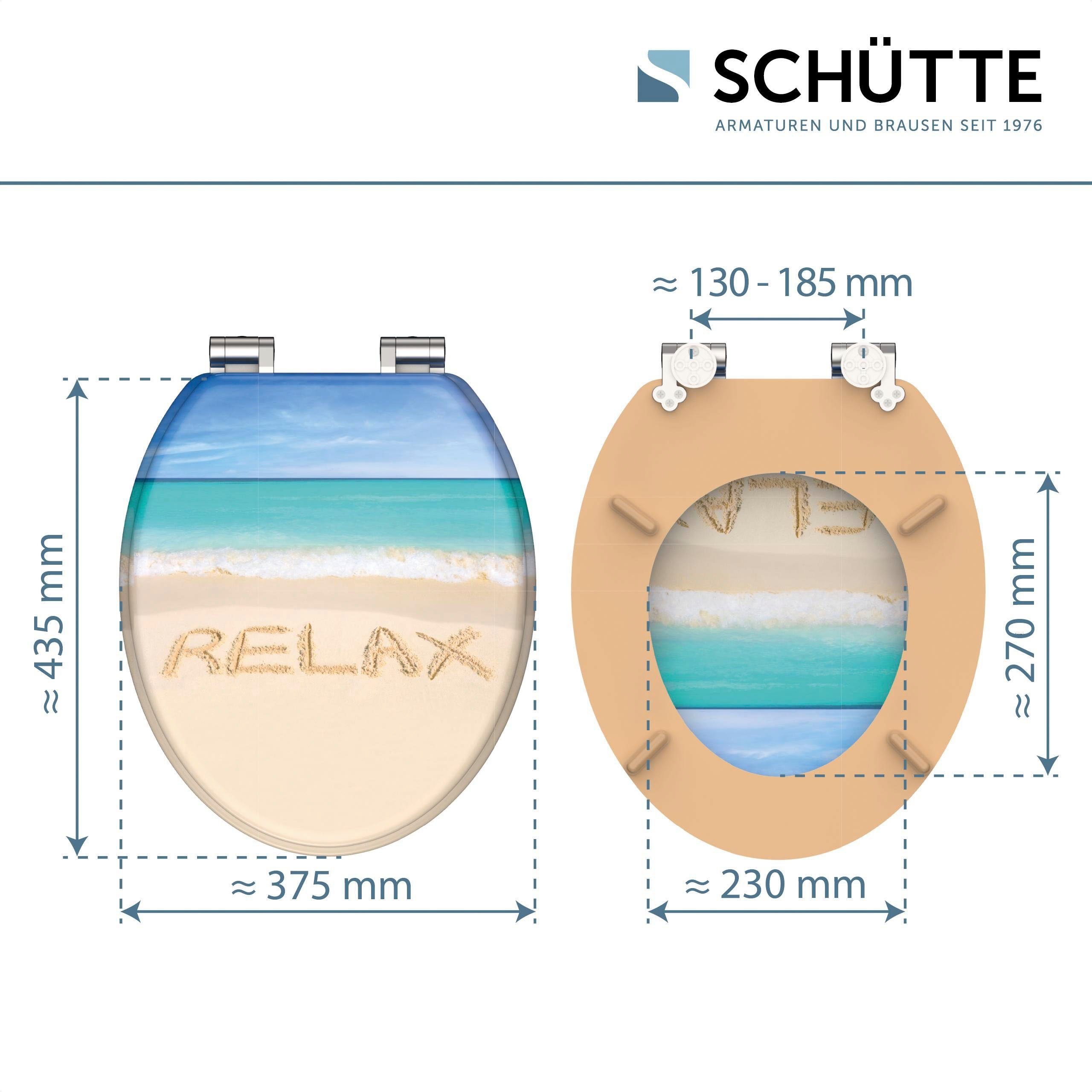 Schütte Toiletzitting Relax met softclosemechanisme en houten kern, mdf