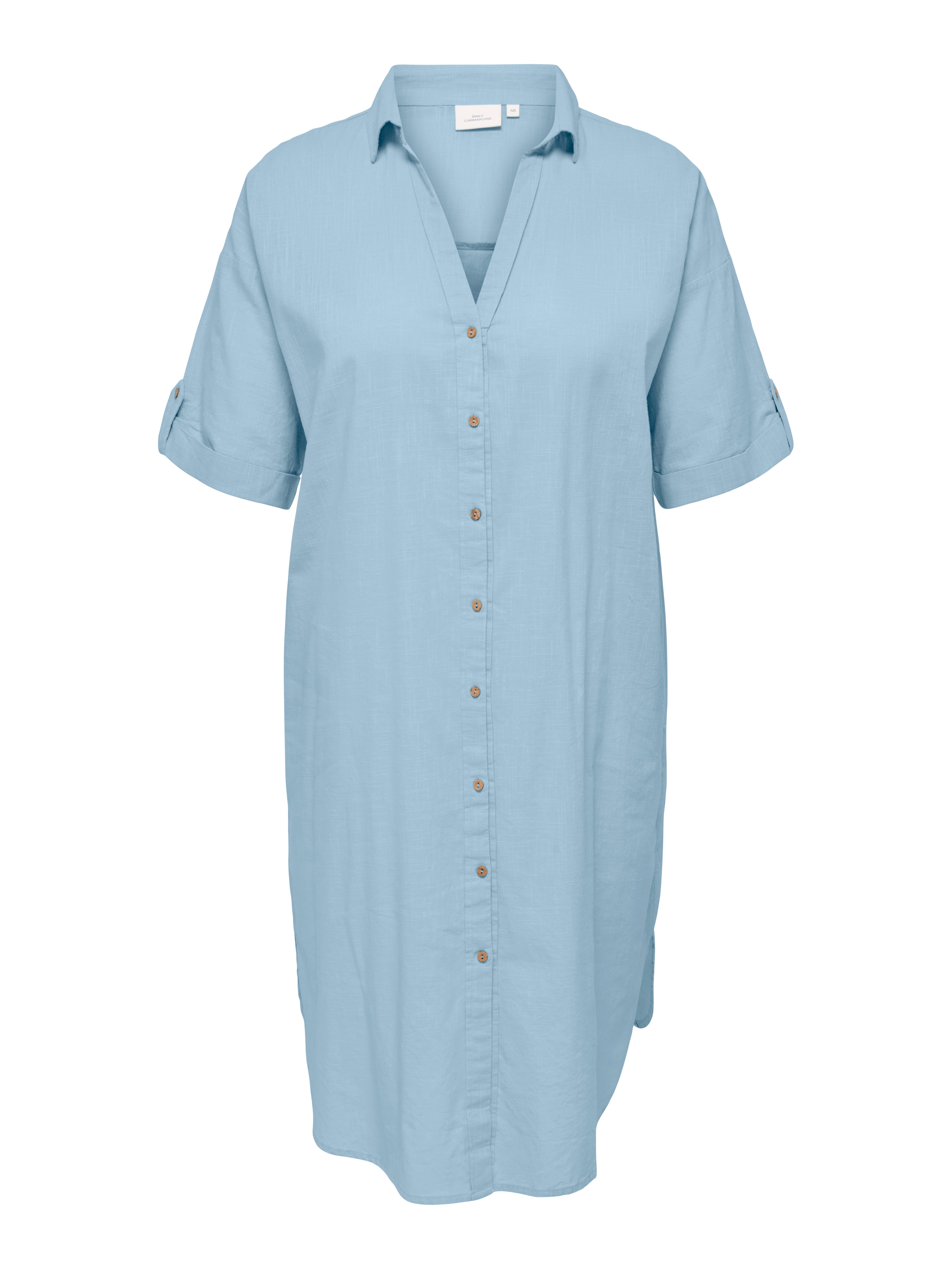 ONLY CARMAKOMA Blousejurk CARCOCO SS BLK SHIRT DRESS WVN