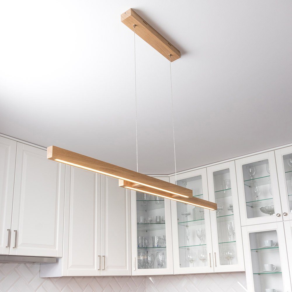 SPOT Light Hanglamp SMAL Hanglamp, eikenhout, met geïntegreerde 24V-ledmodule, touch dimmer