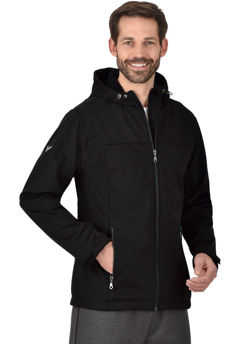 Trigema Softshell-jack TRIGEMA klassiek Softshell-jack met capuchon (1 stuk)