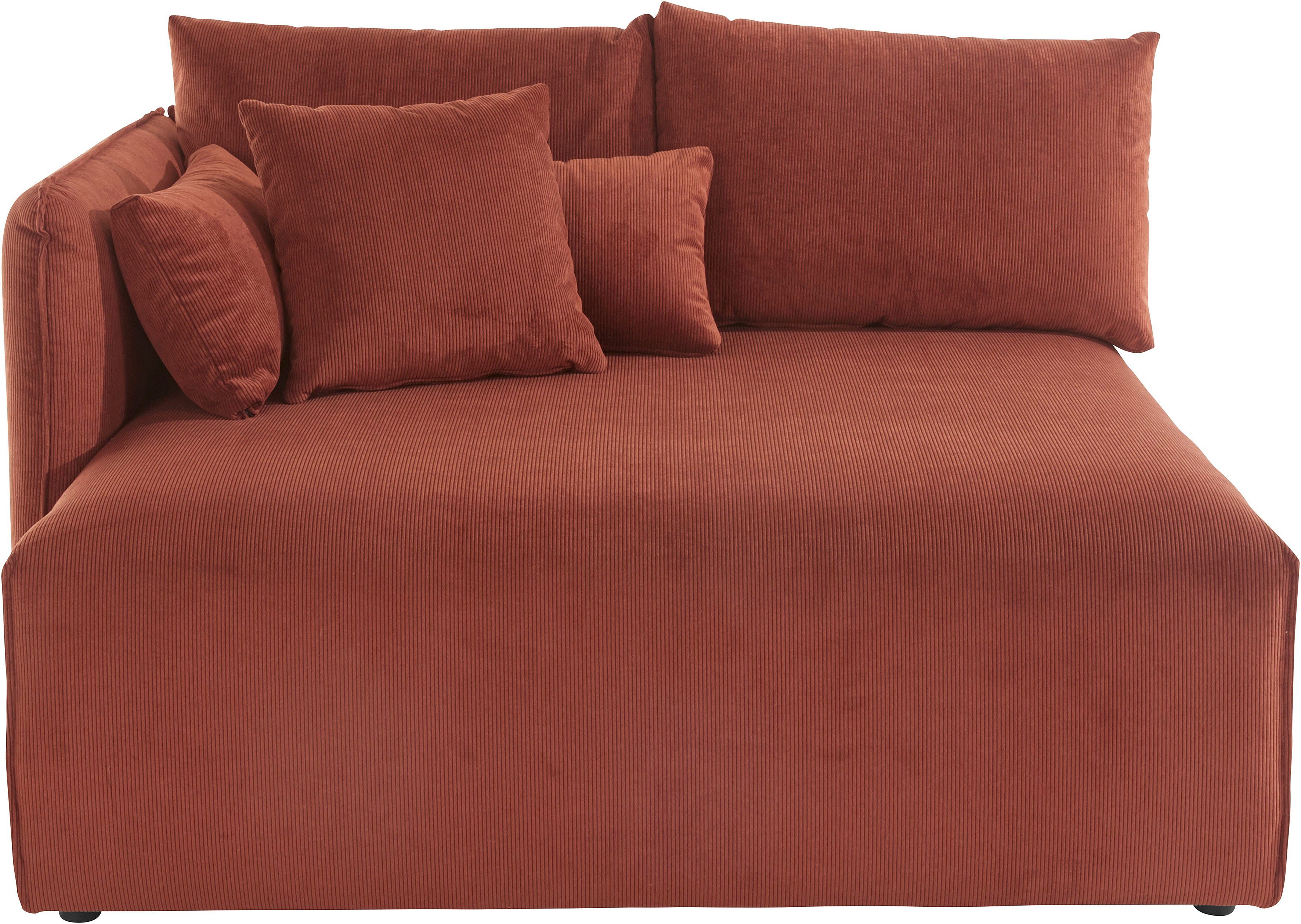 andas Ottomane Nöre korte lounge-module - zelf samenstellen, breedte 138 cm, diepte 128 cm