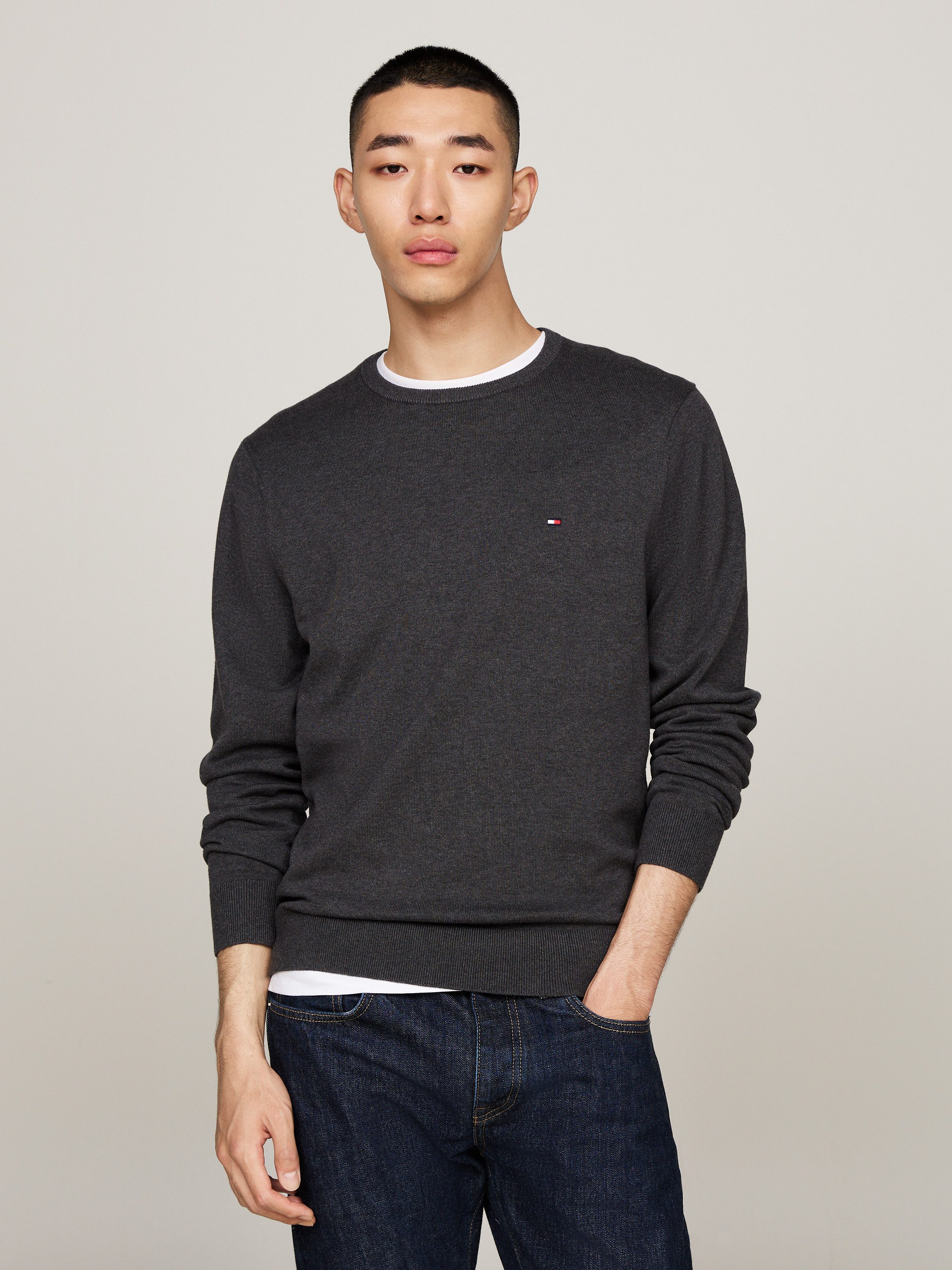 Tommy Hilfiger Trui met ronde hals ESSENTIAL COTTON CREW NECK