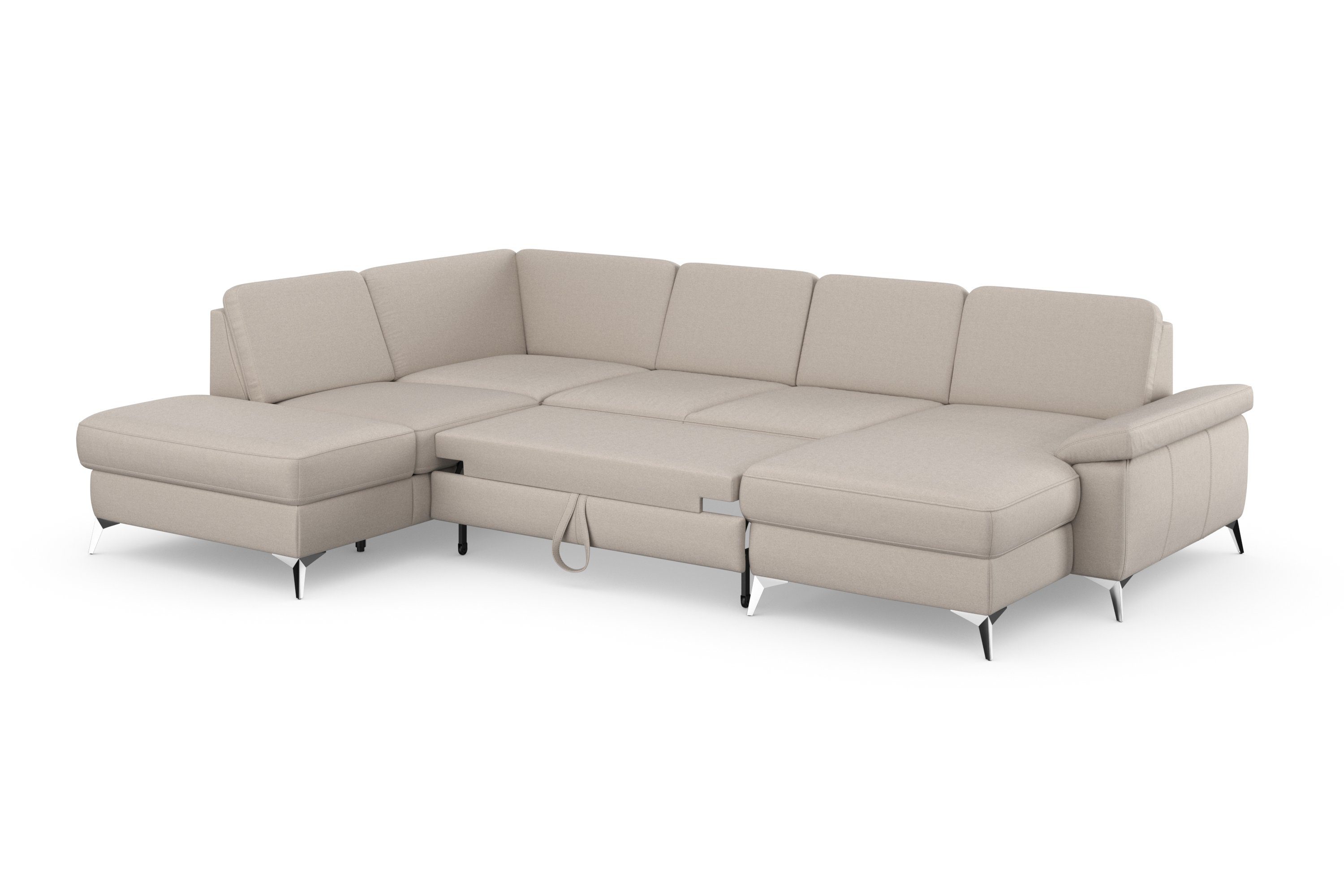 sit&more Zithoek Padua U-model inclusief zitdiepteverstelling, armleuning en binnenvering