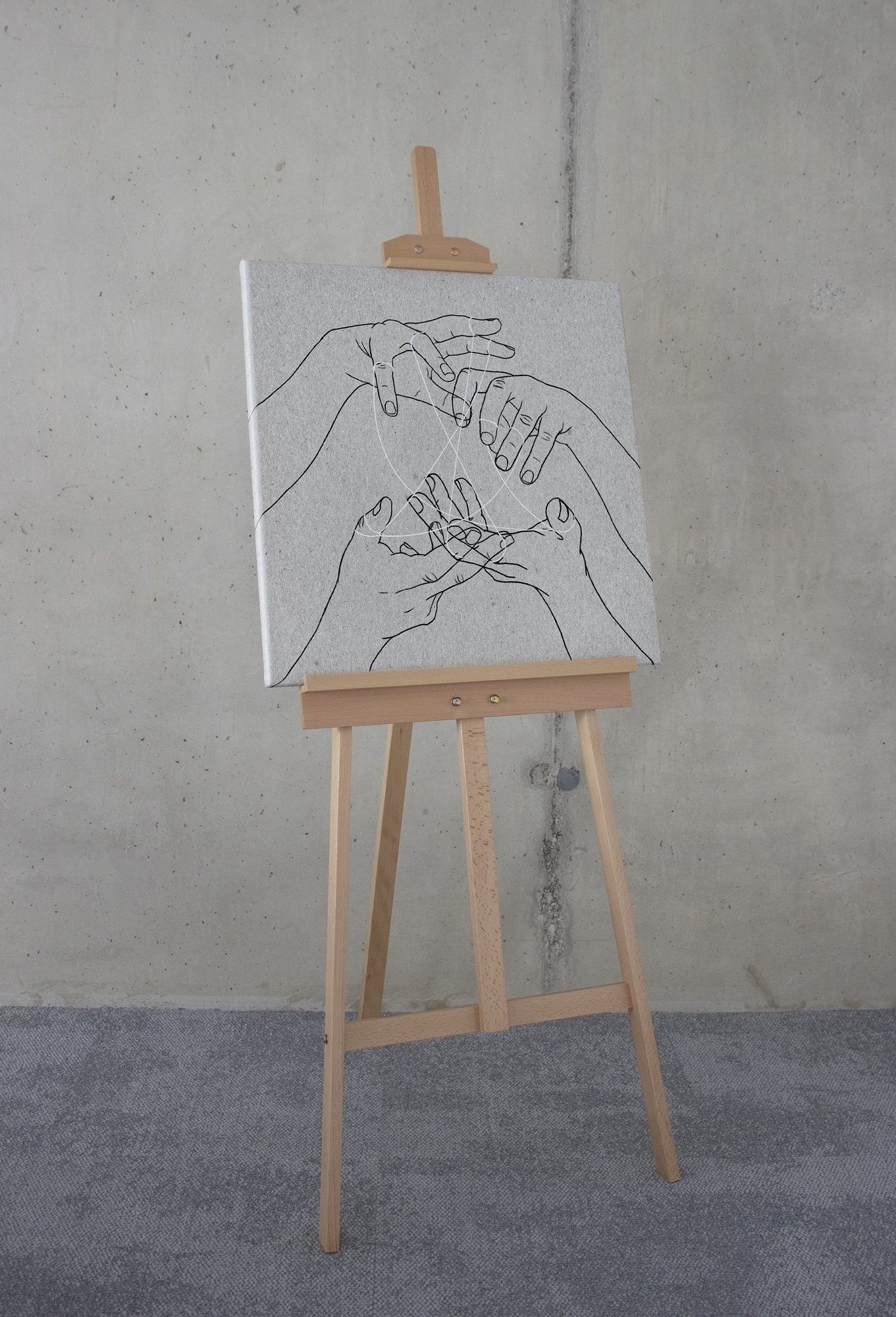 Komar Artprint op linnen Puppet Show - Afmeting 60 x 60 cm (1 stuk)