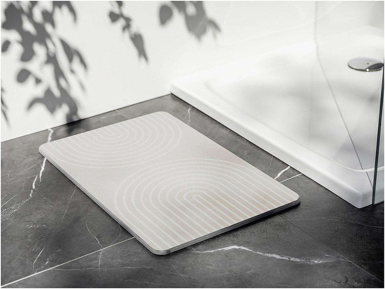 WENKO Badmat Model Nazca antislip, sterk waterabsorberend, van kiezelgur (1 stuk)