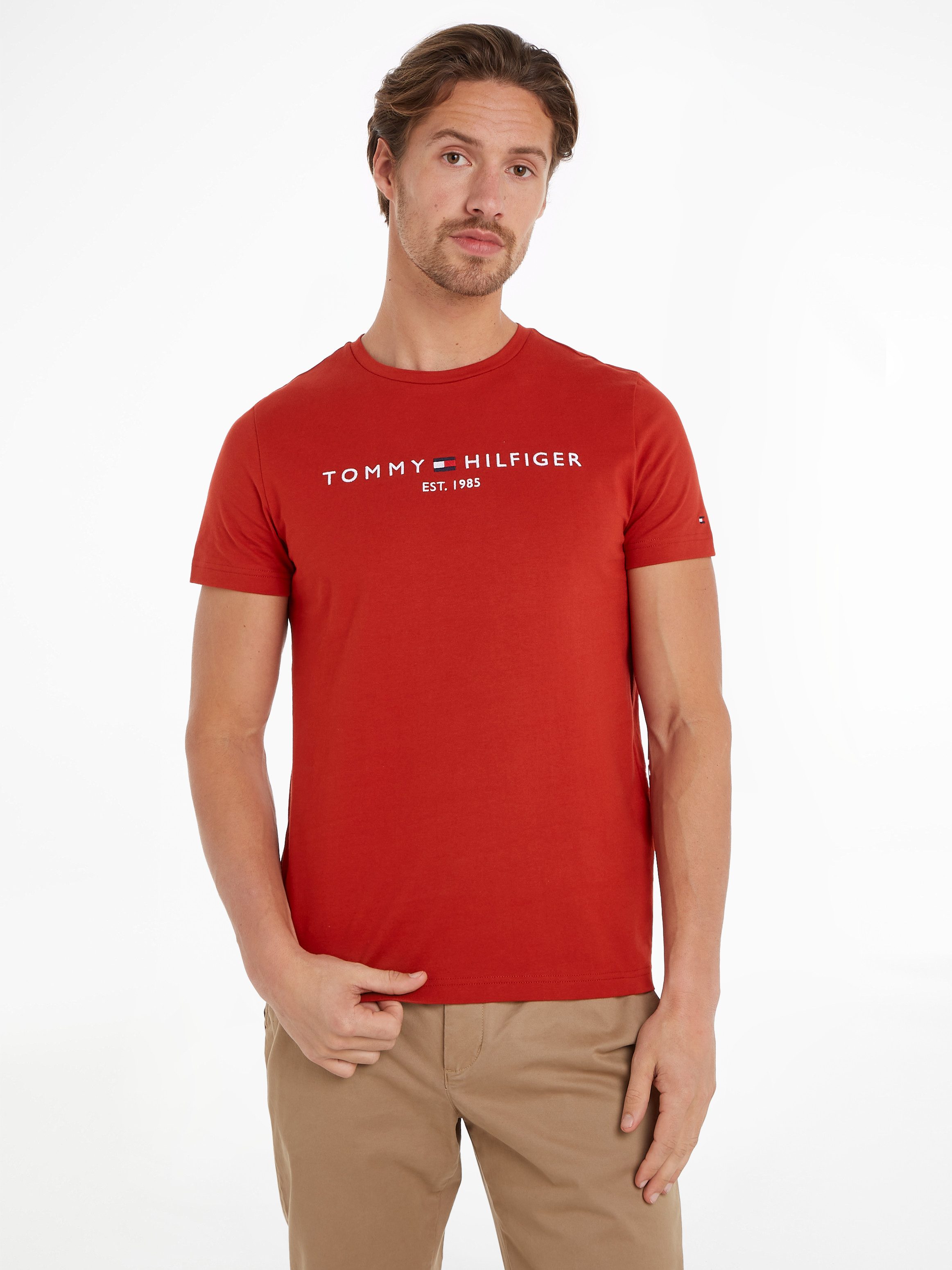 Tommy Hilfiger T-shirt Tommy Logo Tee van duurzaam katoen