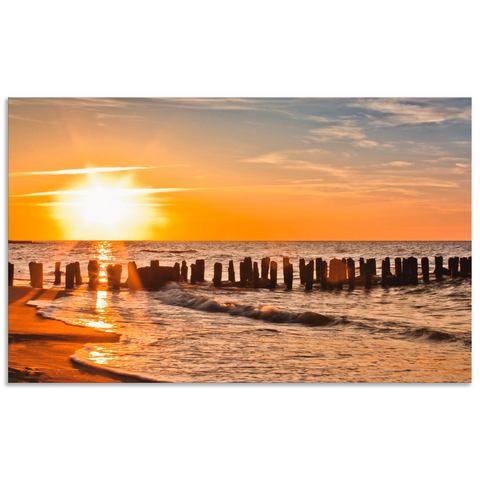 Artland Keukenwand Mooie zonsondergang aan het strand zelfklevend in vele maten - spatscherm keuken achter kookplaat en spoelbak als wandbescherming tegen vet, water en vuil - acht