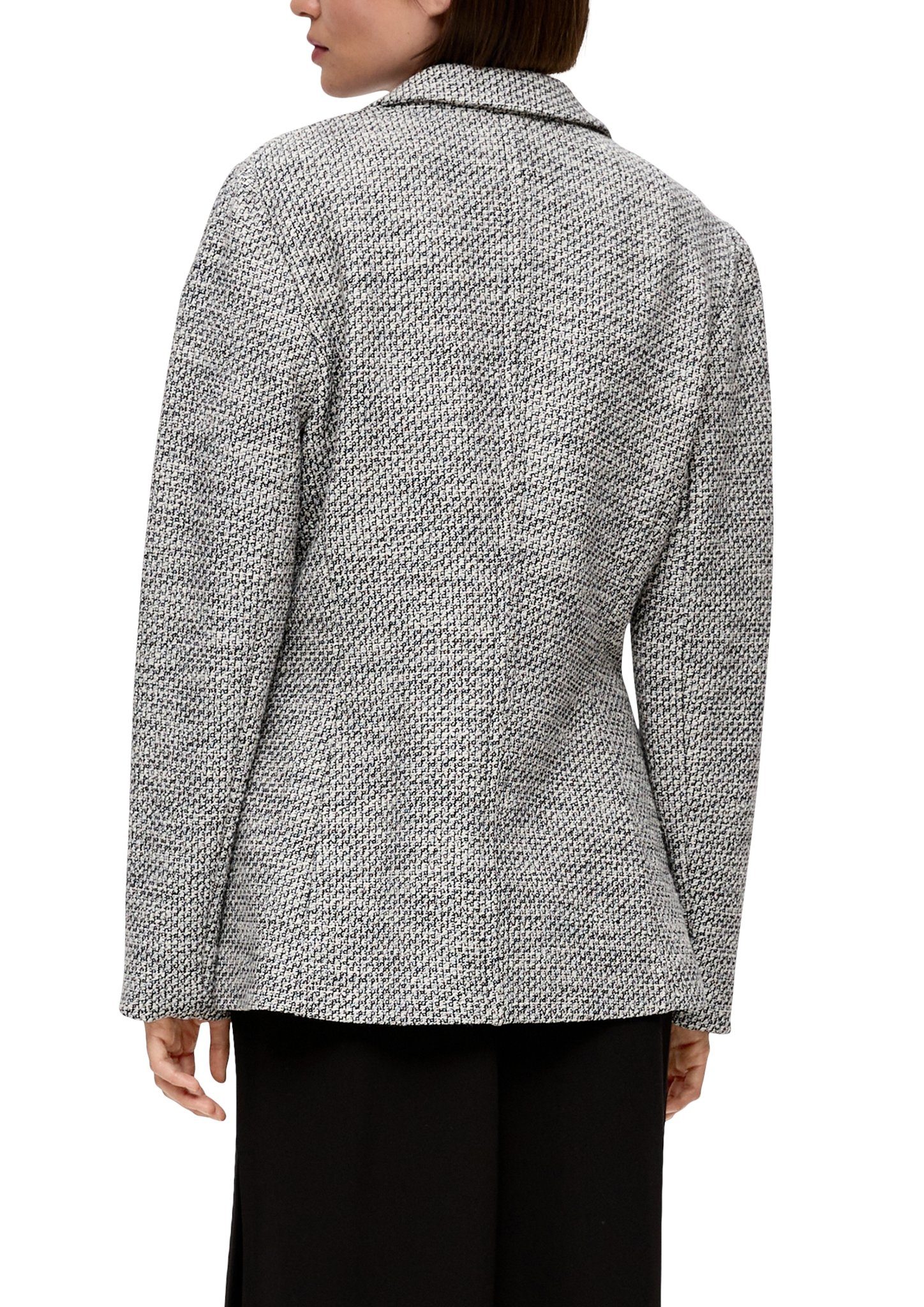 s.Oliver BLACK LABEL Korte blazer met klepzakken aan de voorkant