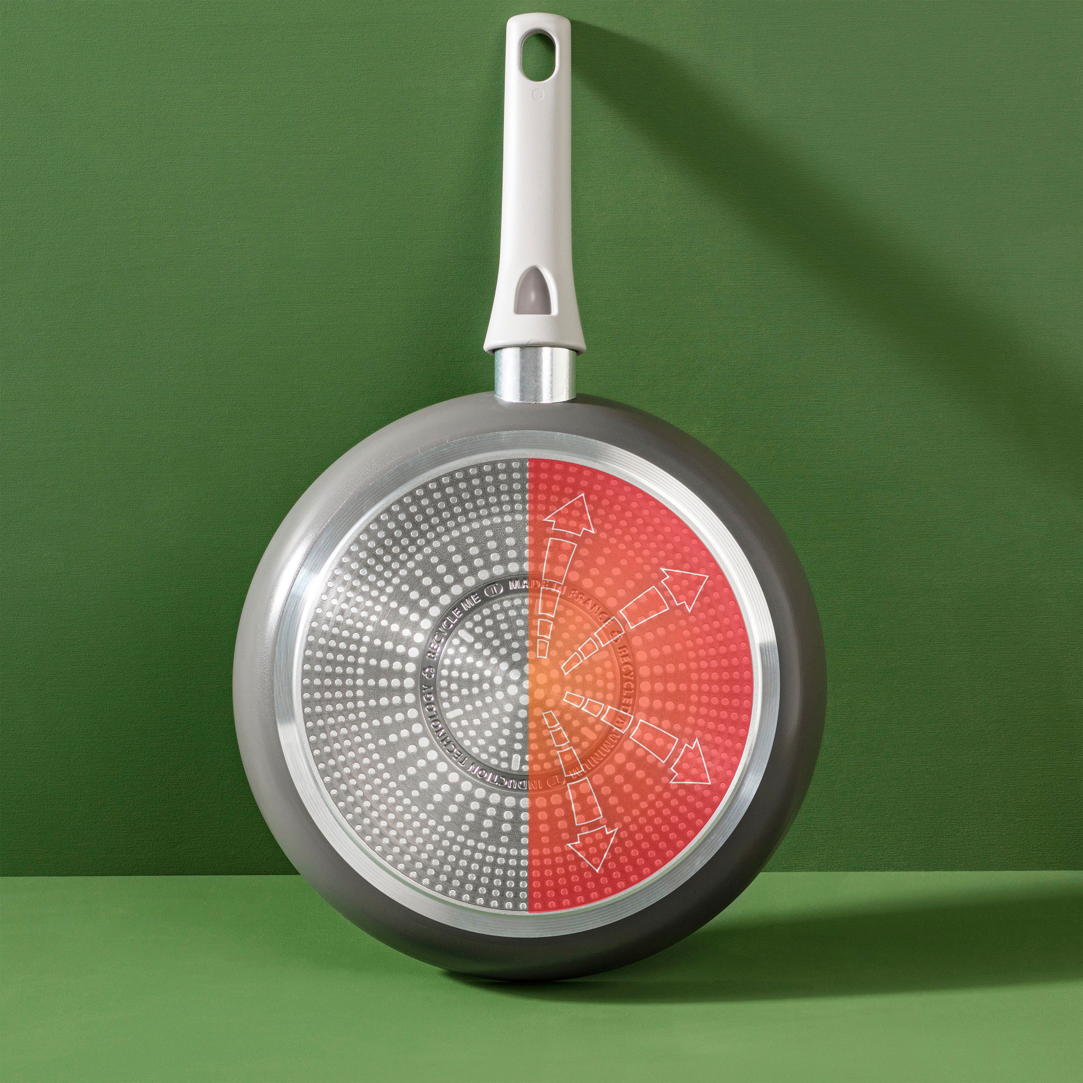 Tefal Koekenpan Renew On inductiegeschikt, Made in France milieuvriendelijk, thermo-signaal bij ideale baktemperatuur (1-delig)