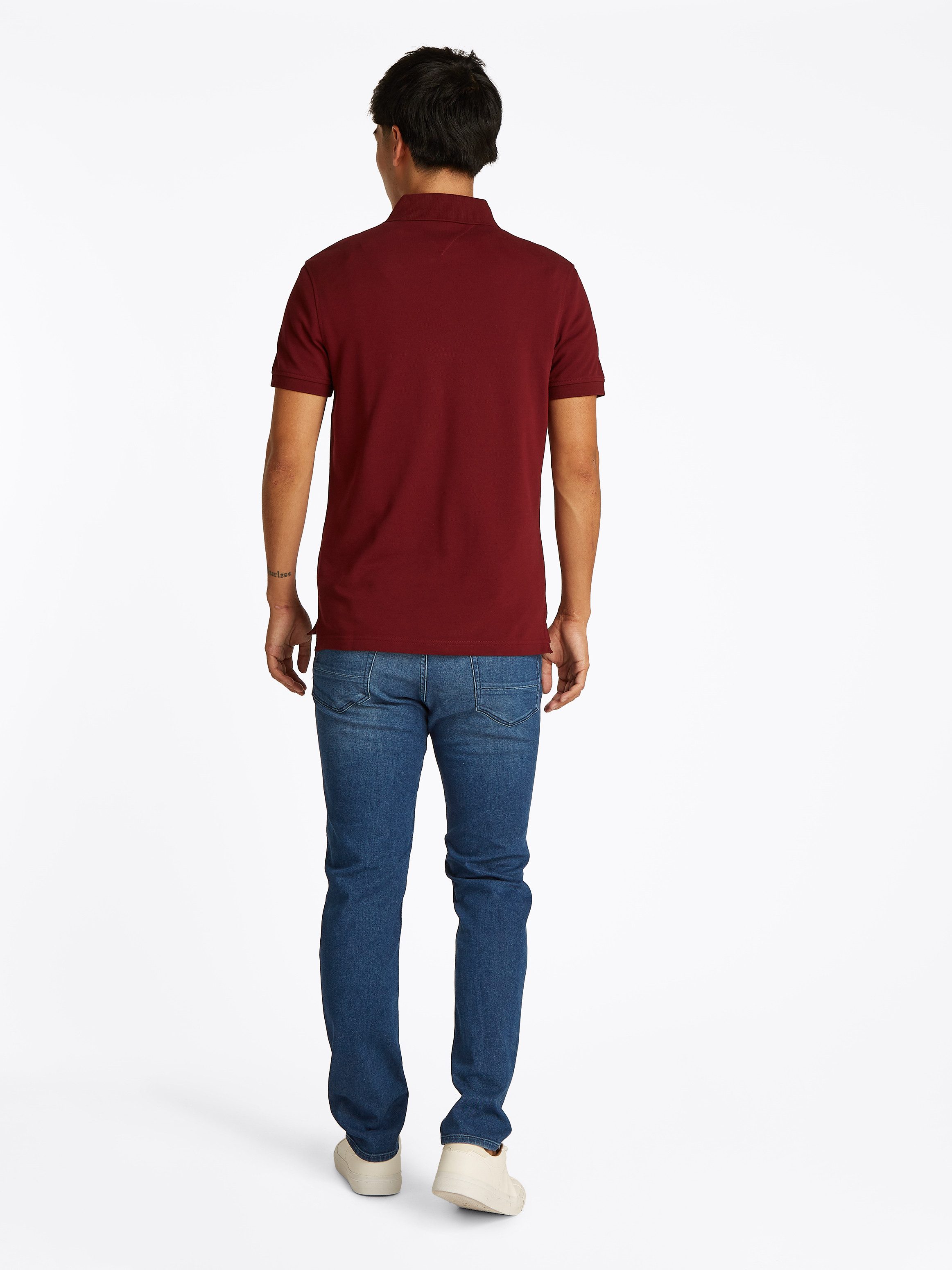 Tommy Hilfiger Poloshirt 1985 SLIM POLO met piquéstructuur en borduursel