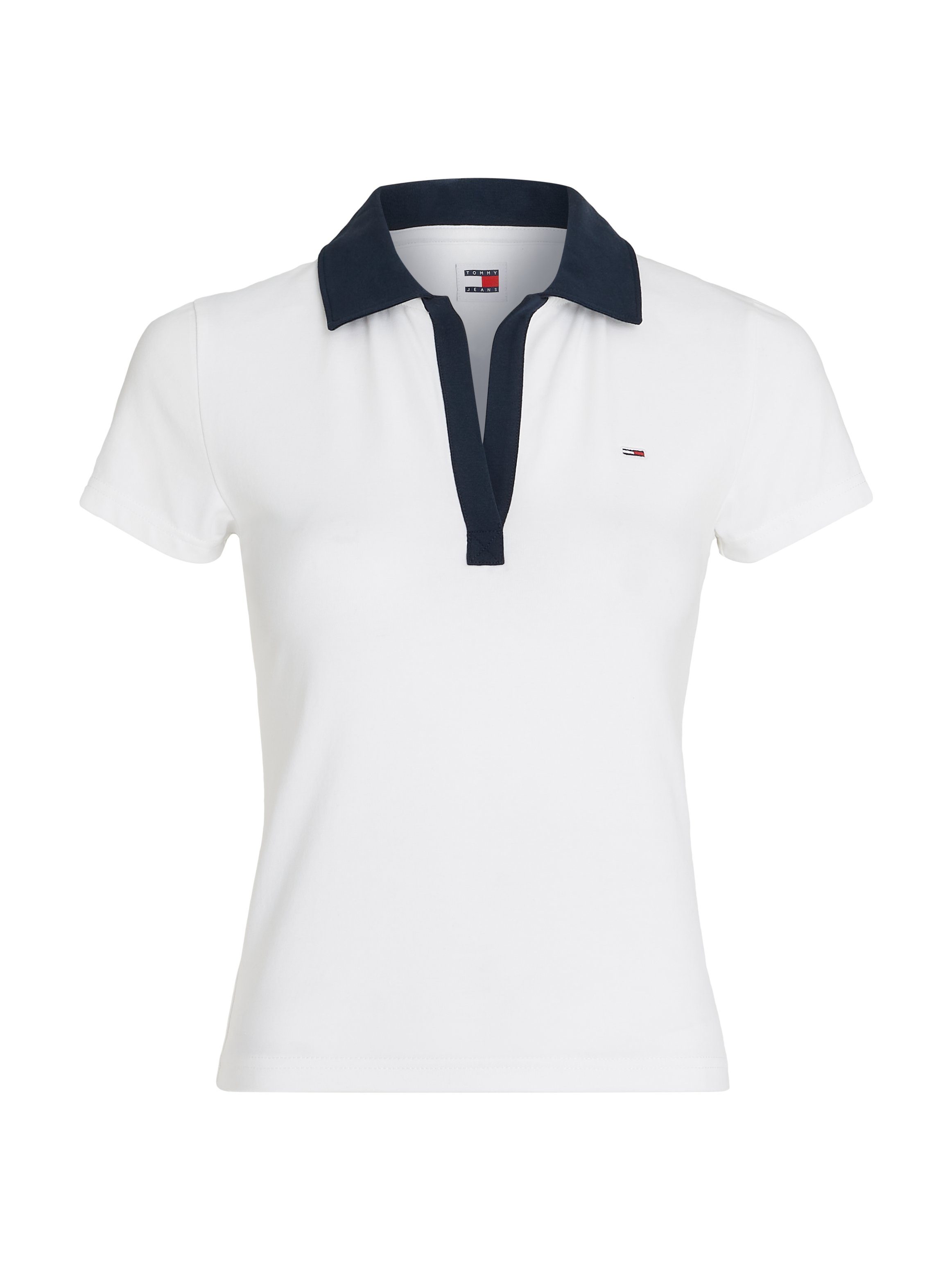 TOMMY JEANS Poloshirt TJW SLIM CONTRAST V SS POLO EXT