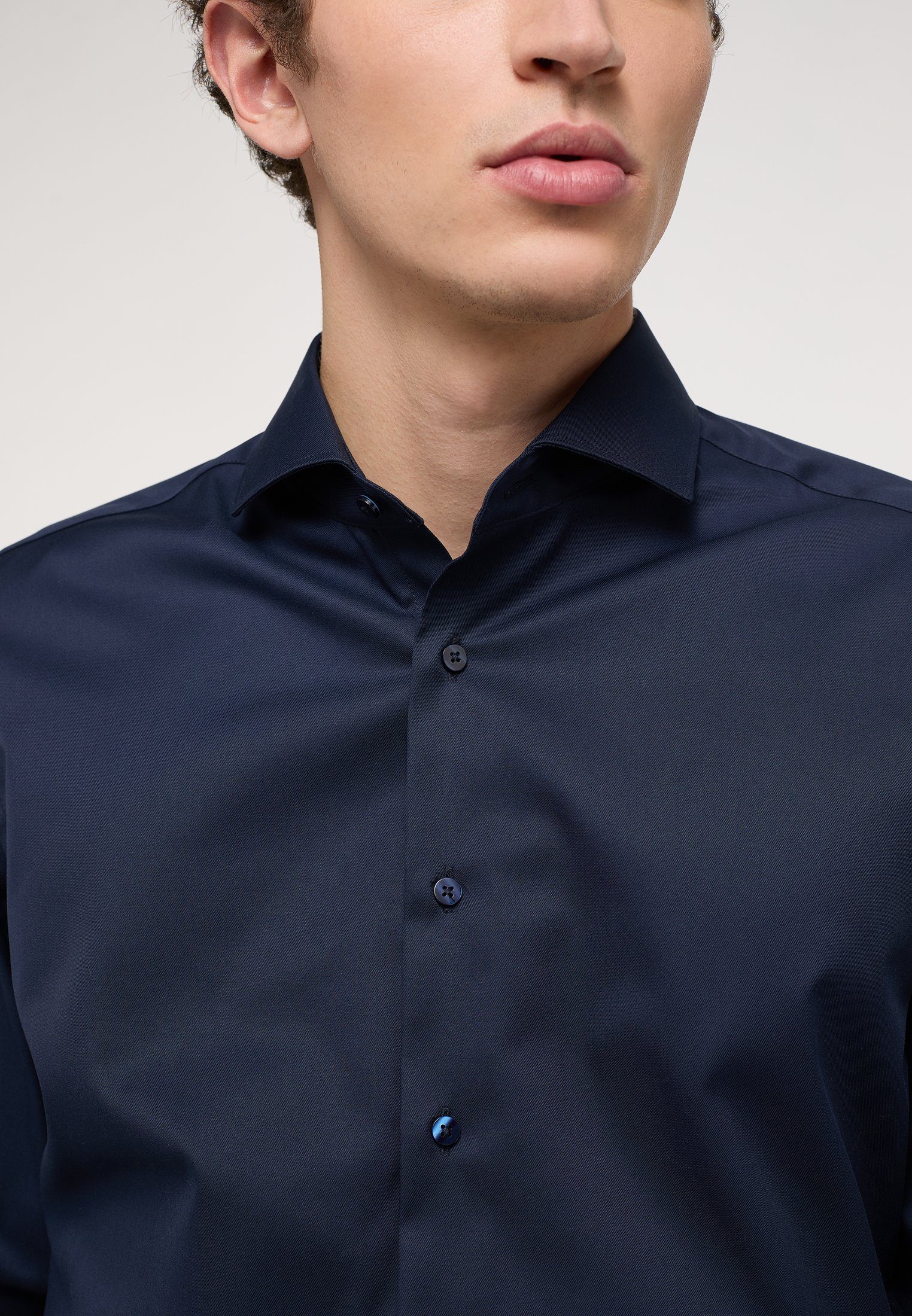 Eterna Overhemd met lange mouwen Slim fit NON IRON (strijkvrij)