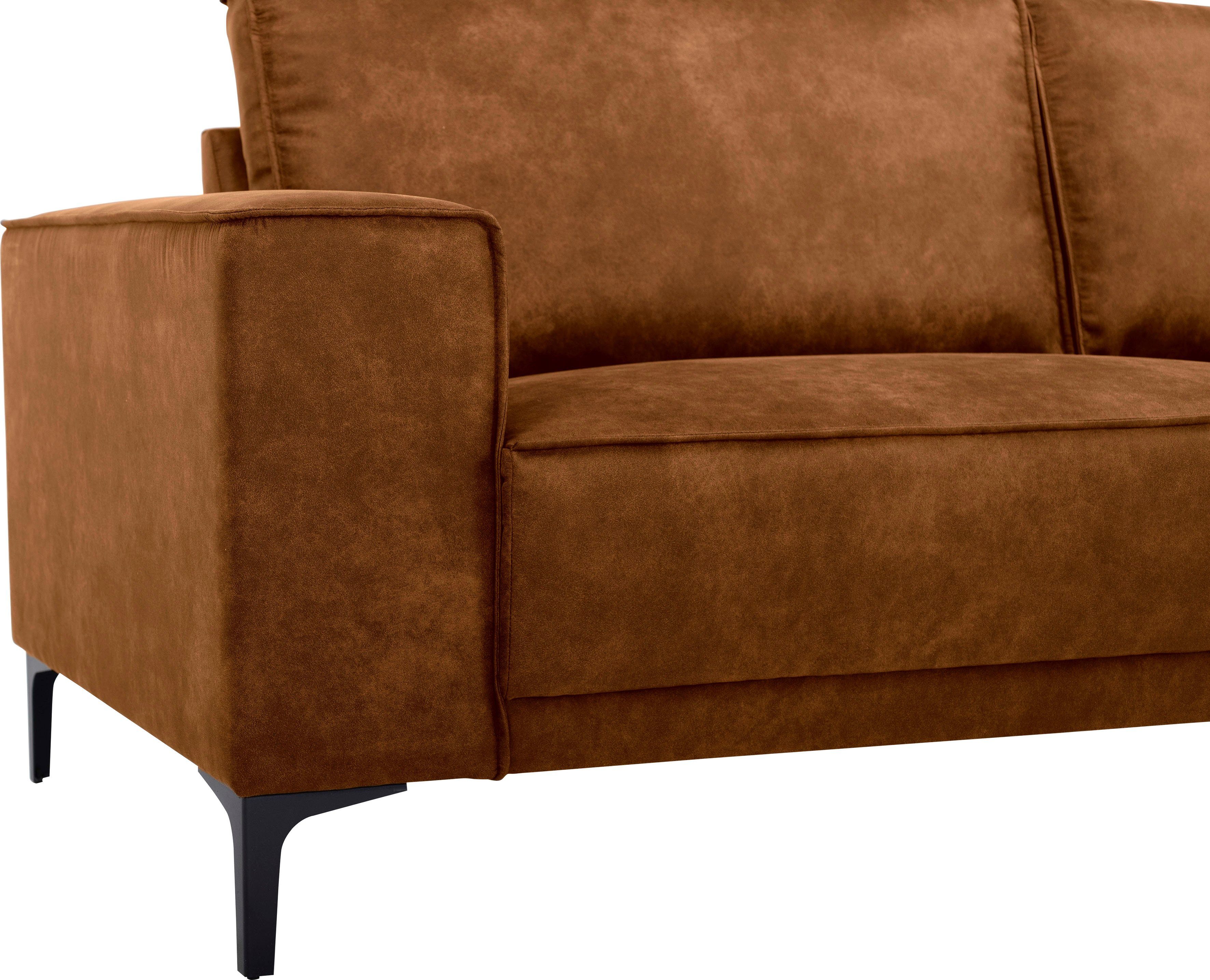 Places of Style Hoekbank Oland, structuur, platweefsel, luxe microvezel, bouclé