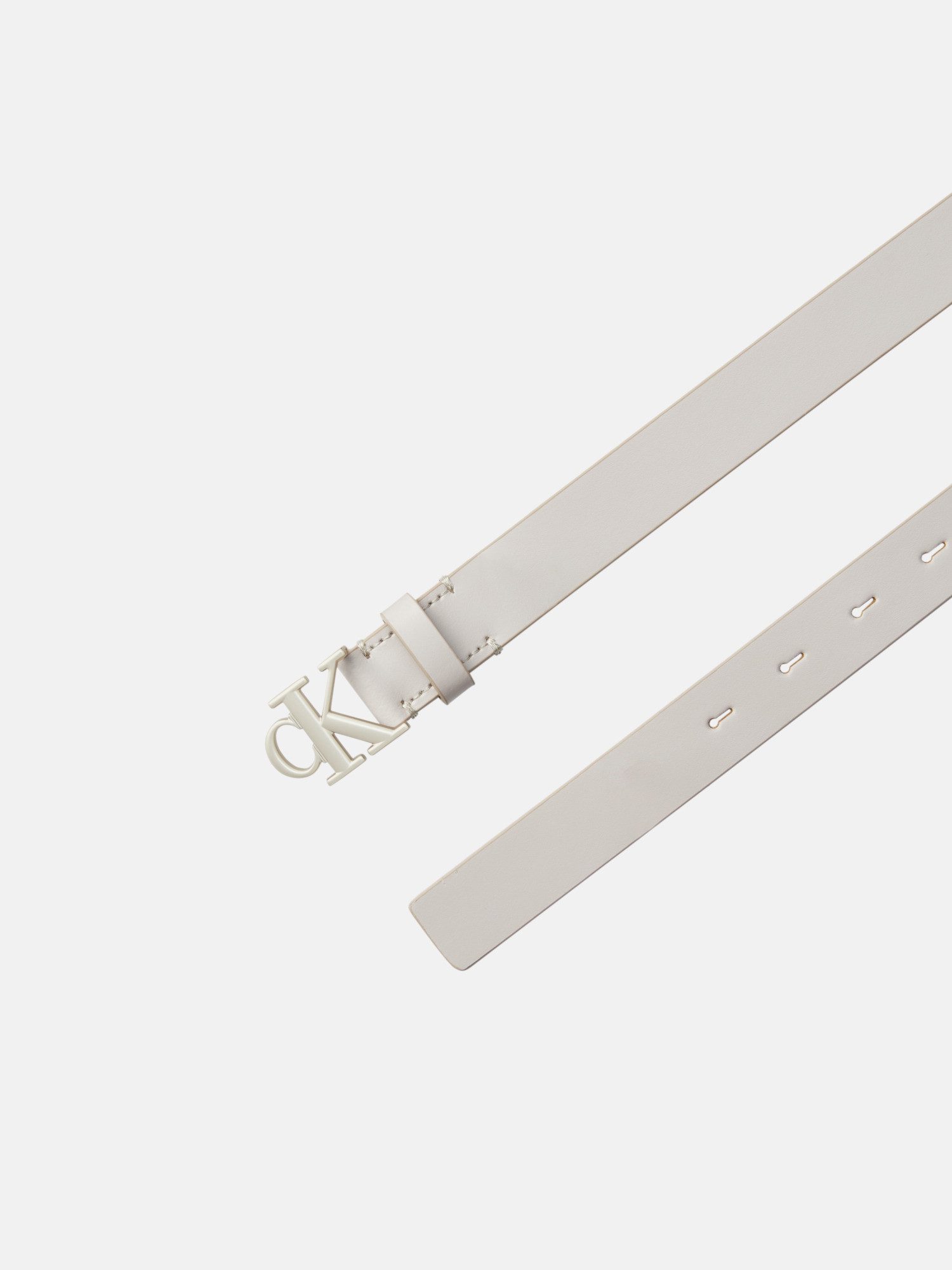 Calvin Klein Leren riem Monogram Plaque Buckle 25MM