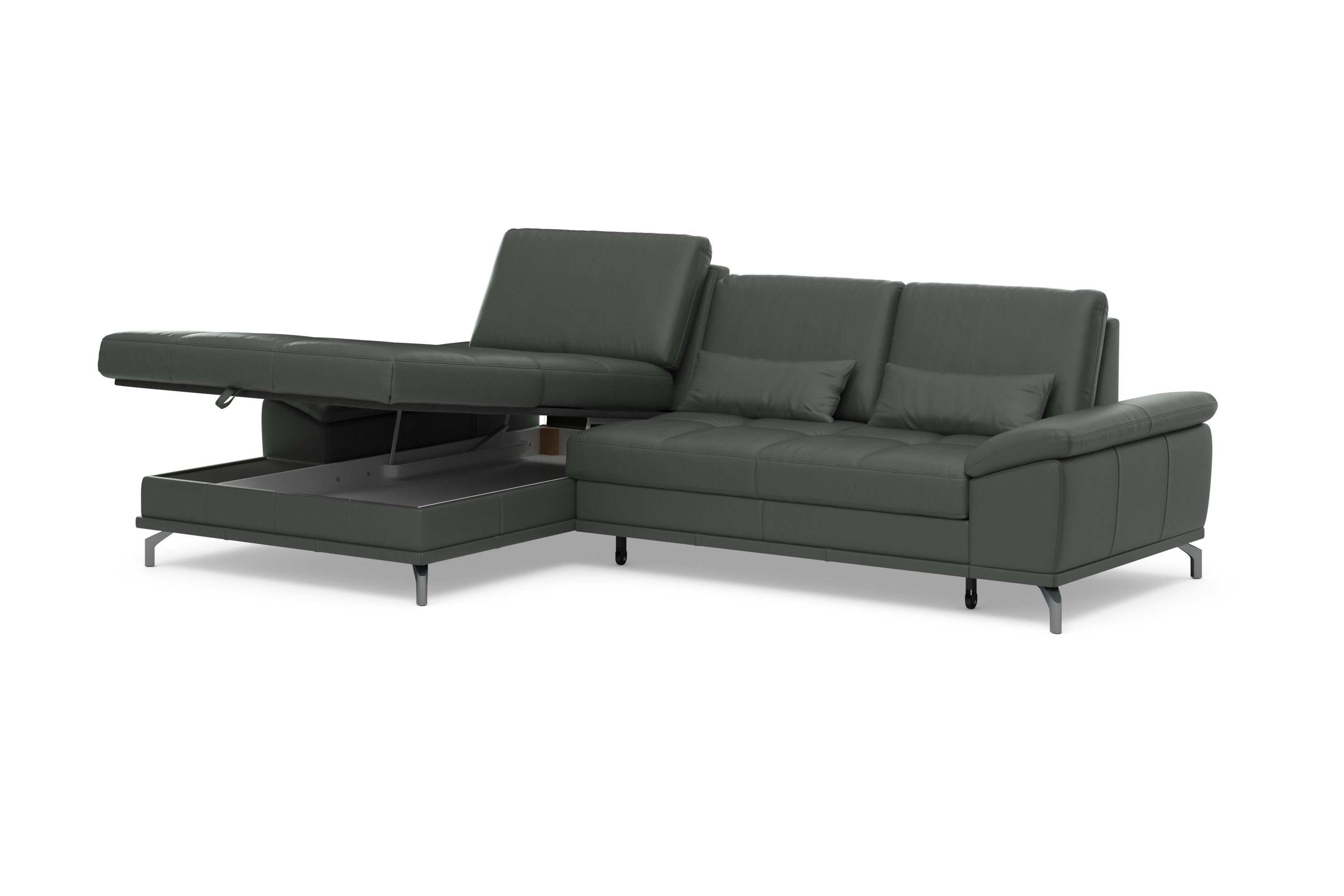Places of Style Hoekbank Costello L-vorm, met zitdiepteverstelling, armleuningverstelling en