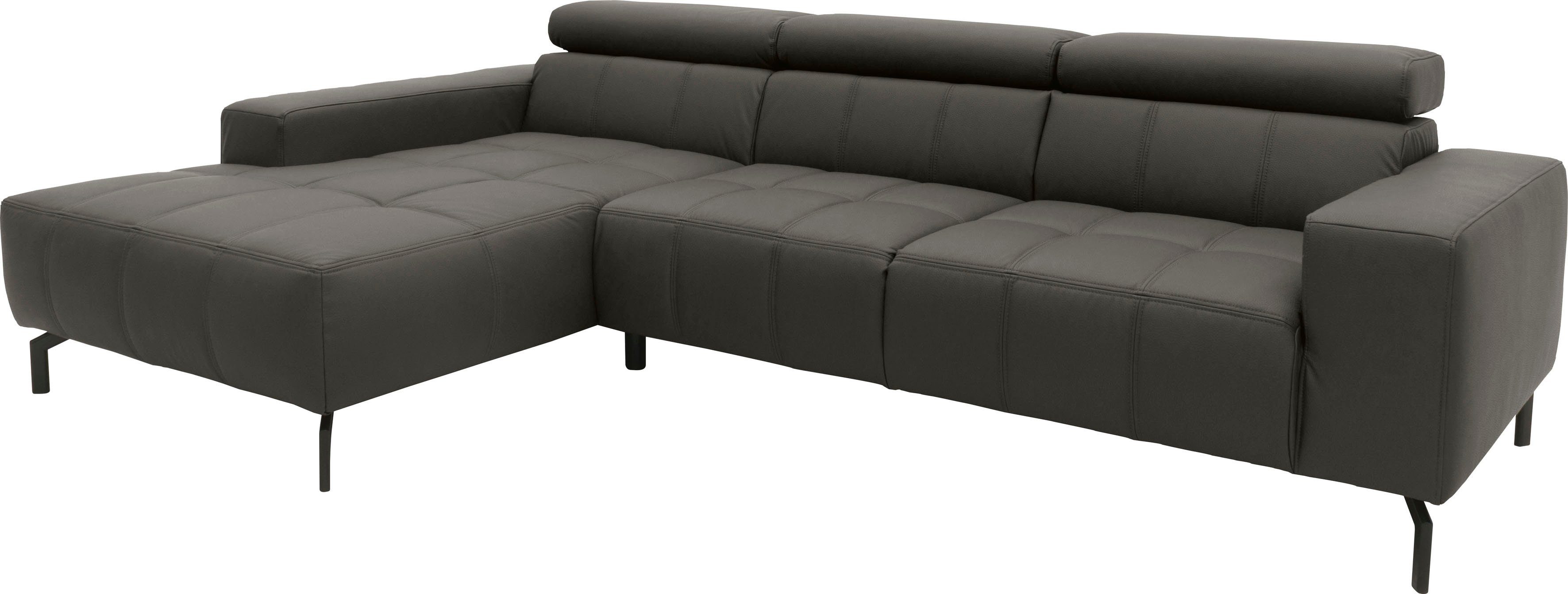 DOMO collection Hoekbank Cunelli mooie zitnaden als designelement, stevige zitcomfort, L-vorm
