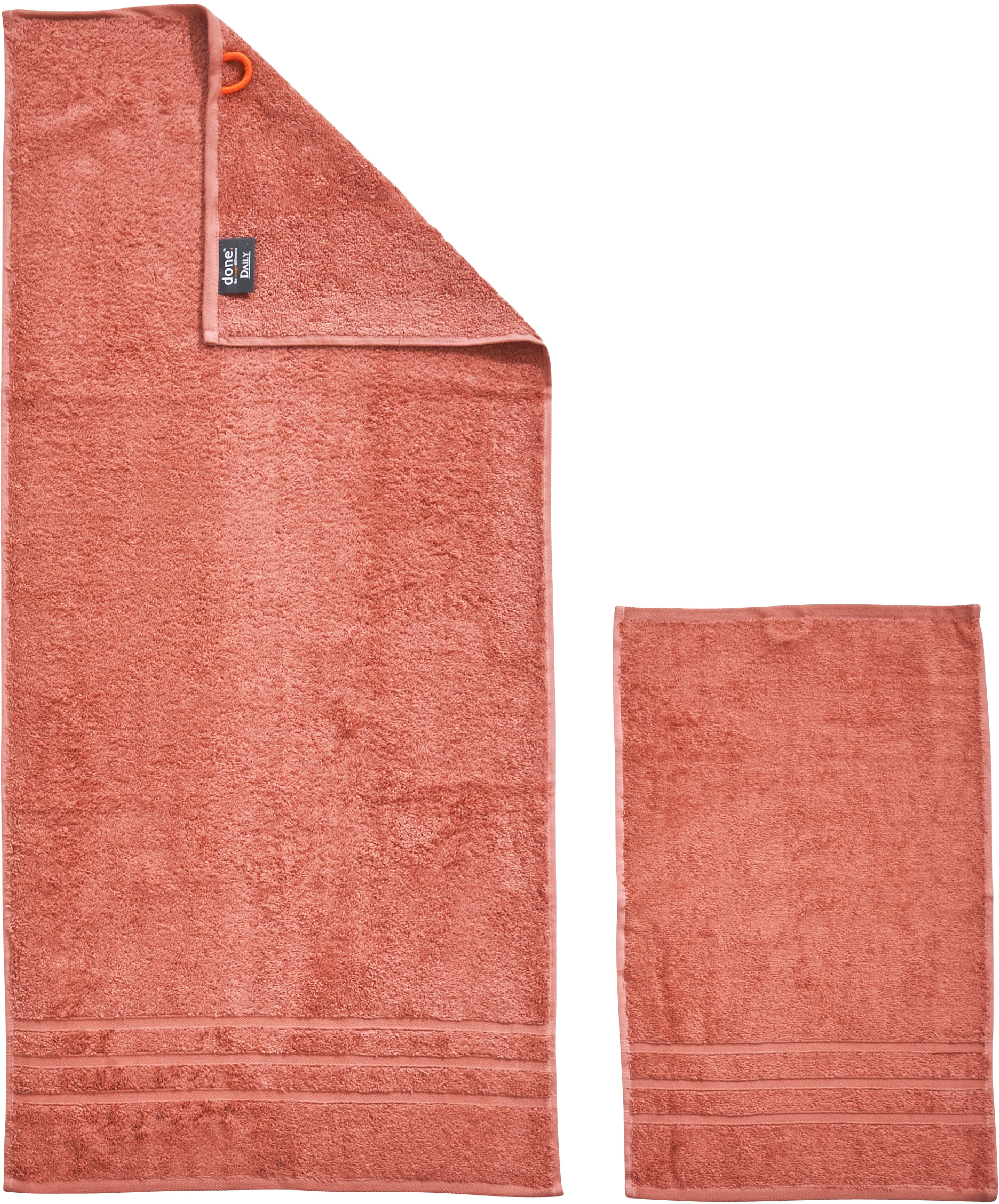 done.® Handdoekenset Daily uni 2x handdoeken (50x100 cm) & 2 douchehanddoeken (70x140 cm) (set, 4 stuks)