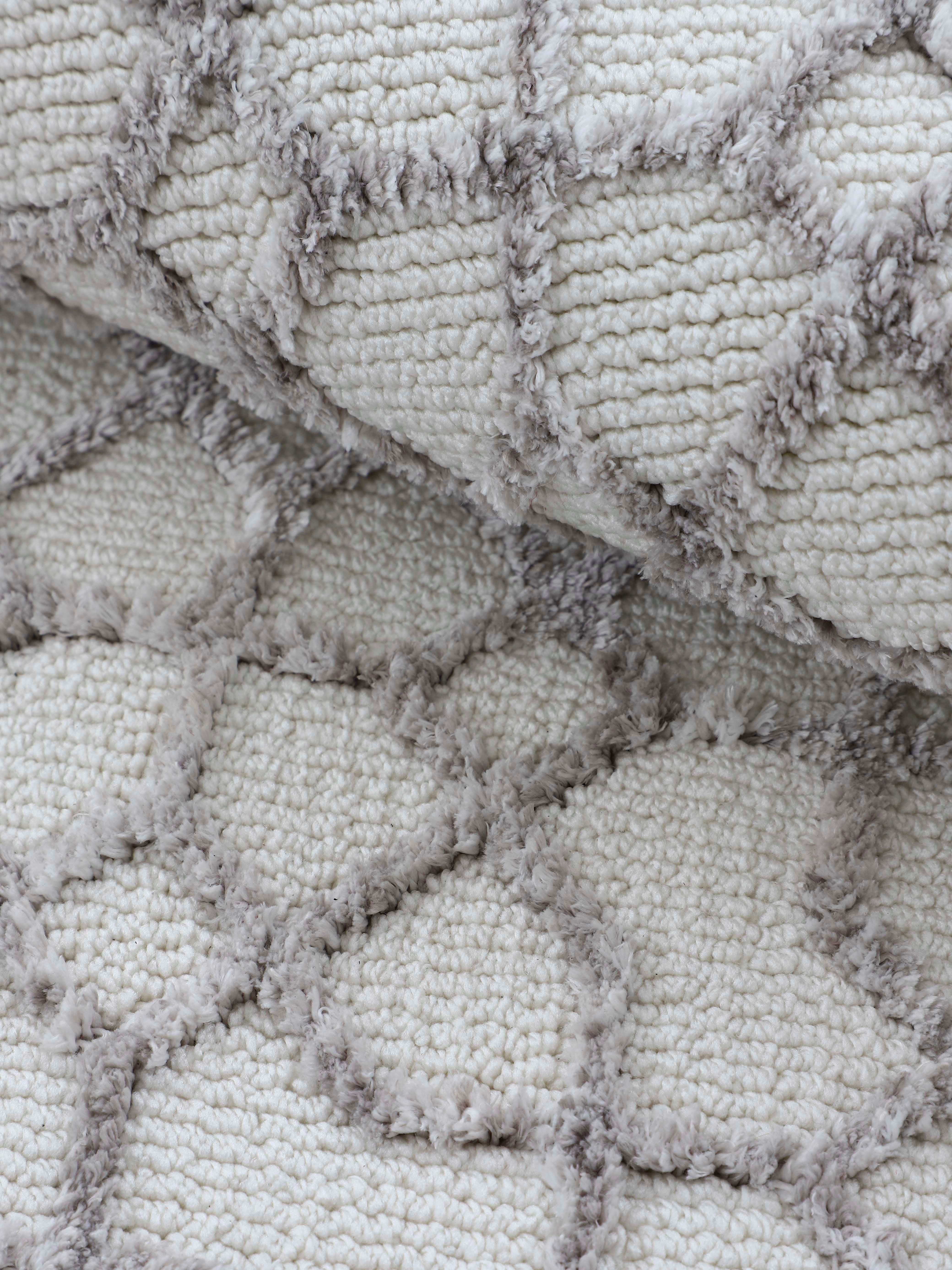 carpetfine Vloerkleed Holly 3 geometrisch ontwerp, hoog-laag structuur, woonkamer