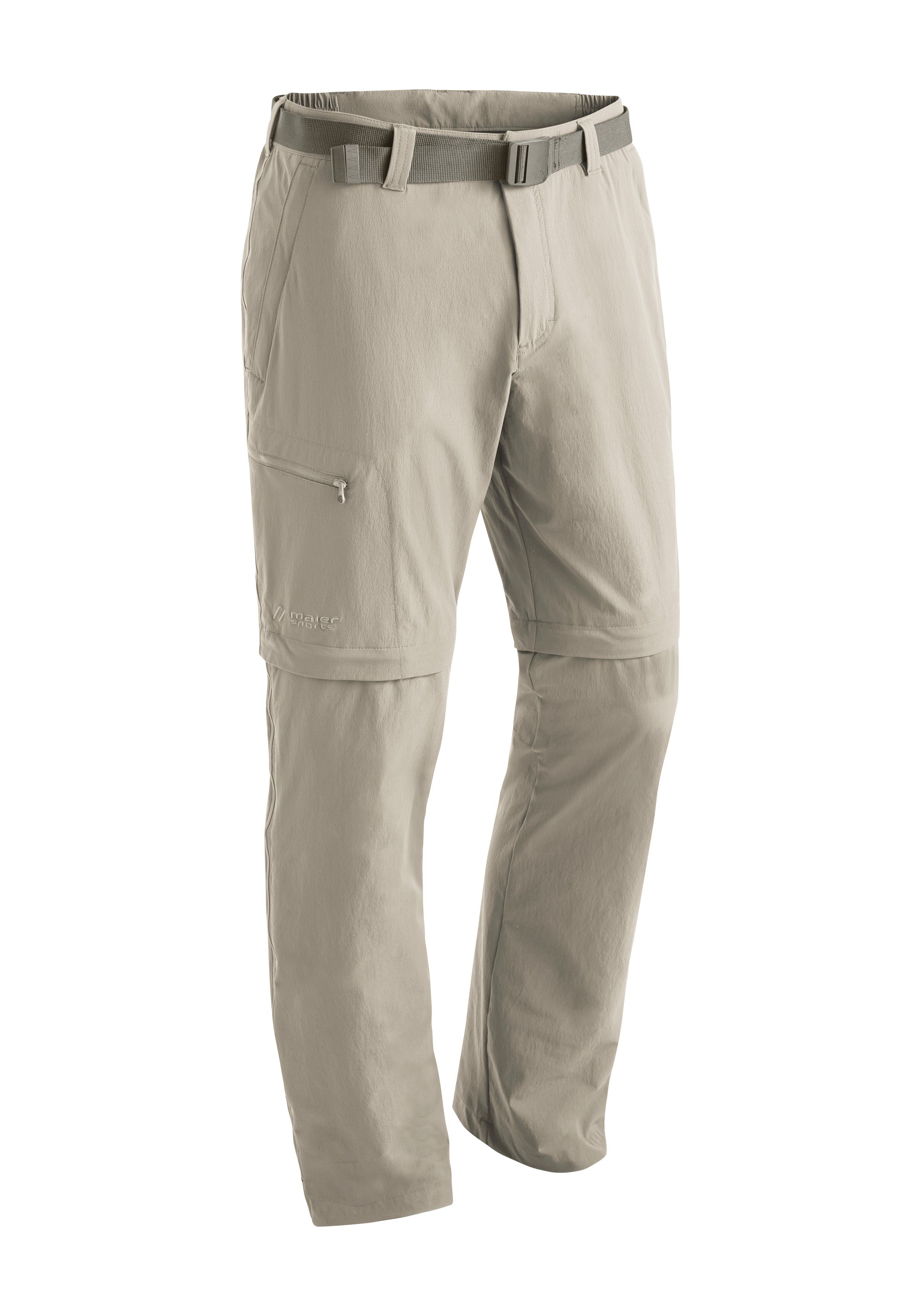 Maier Sports Functionele broek TAJO Heren wandelbroek, afritsbare outdoorbroek, 4 zakken, regular fit heren broeken maat 60 beige