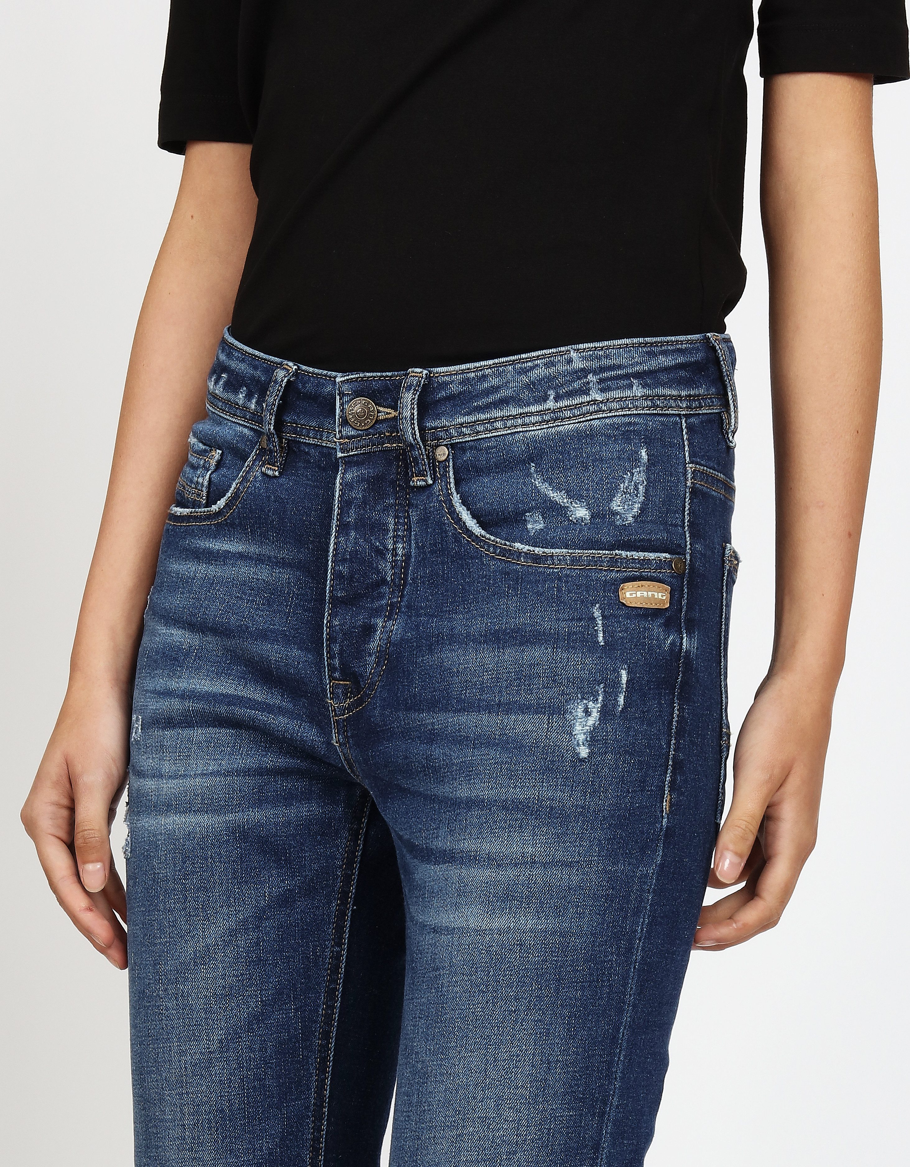 GANG Boyfriendjeans 94NICA CROPPED met rechte en verkorte broekspijpen