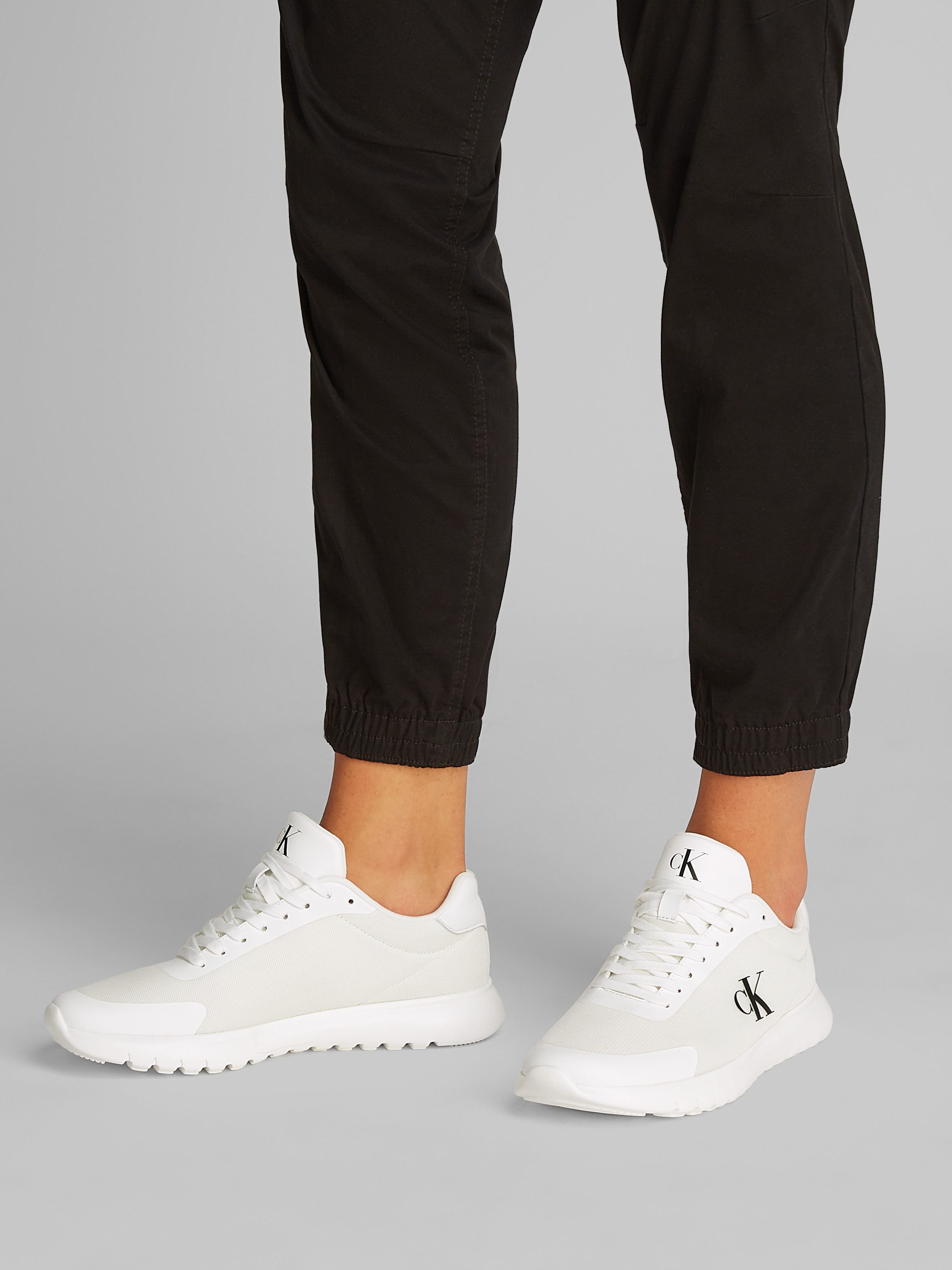 Calvin Klein Sneakers 3 EVA RUNNER MESH vrijetijdsschoen, lage schoen, veterschoen met contrast bies