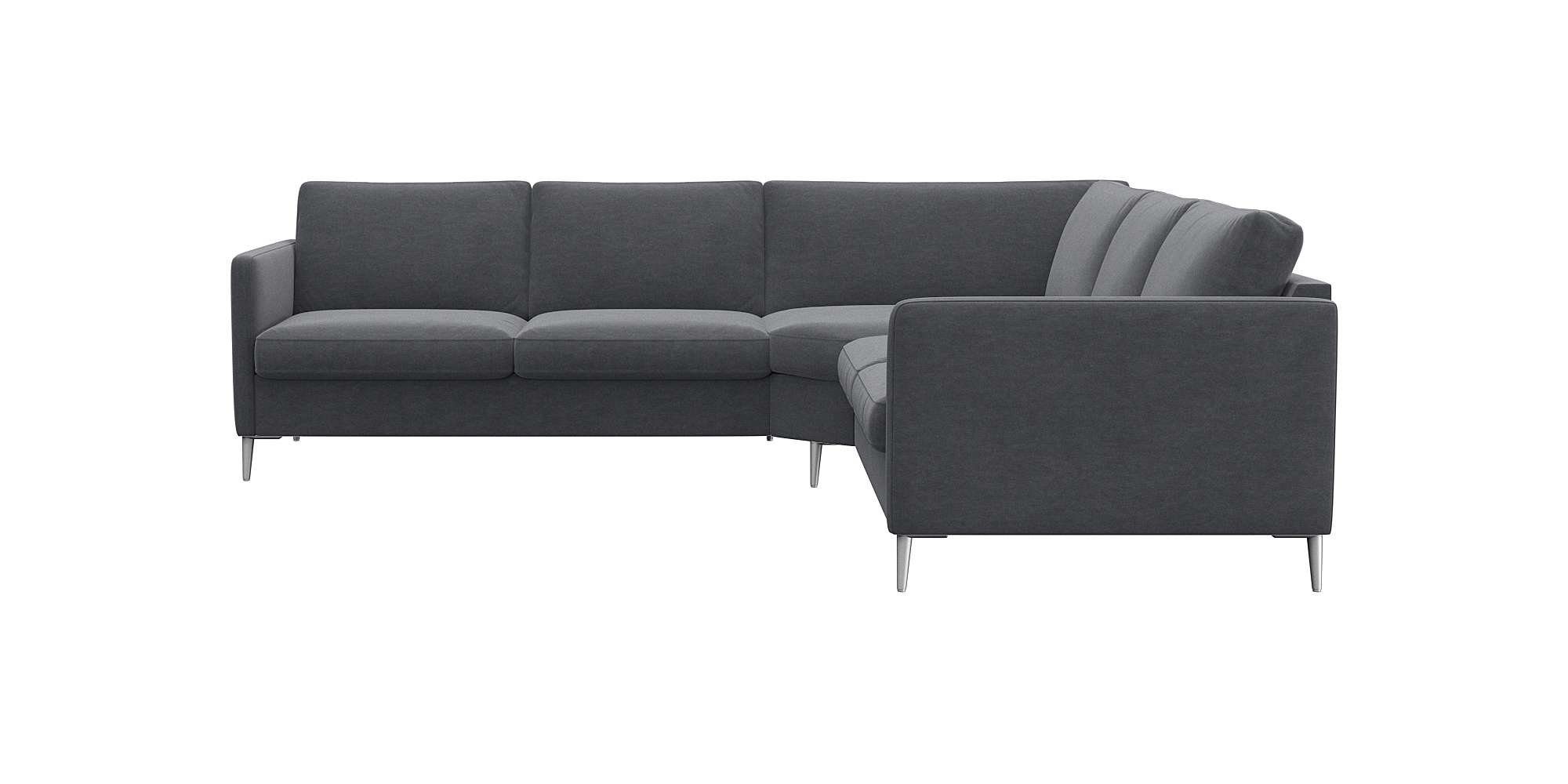 FLEXLUX Hoekbank Fiore, gelijkbenig, comfortabel door hoogwaardige zitconstructie smalle armleuningen, super zitcomfort door koudschuim, voeten van