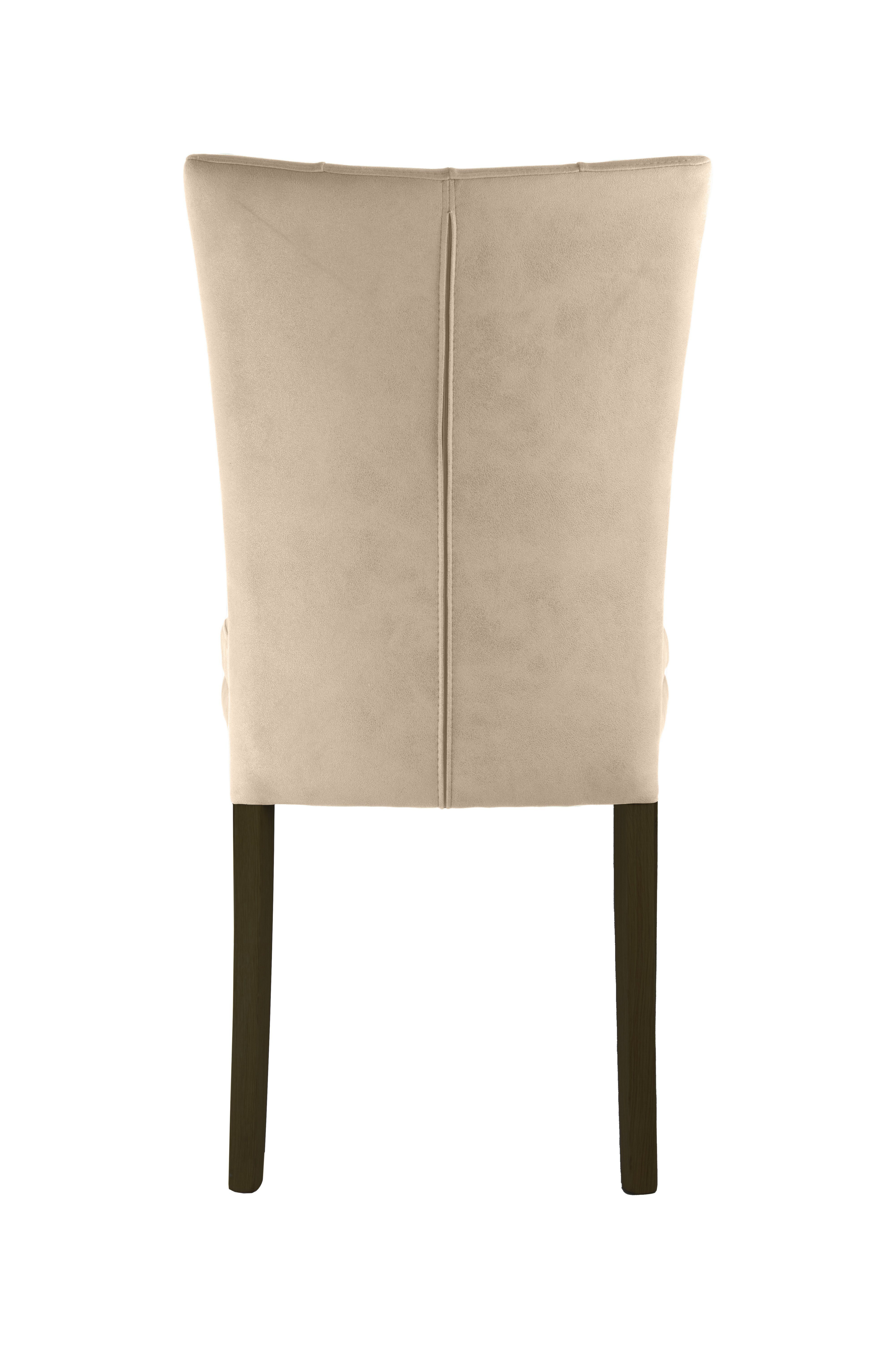 Home affaire Stoel met 4 poten Colorado prettige bekleding, frame massief hout wengé of naturel-eiken (set, 2 stuks)