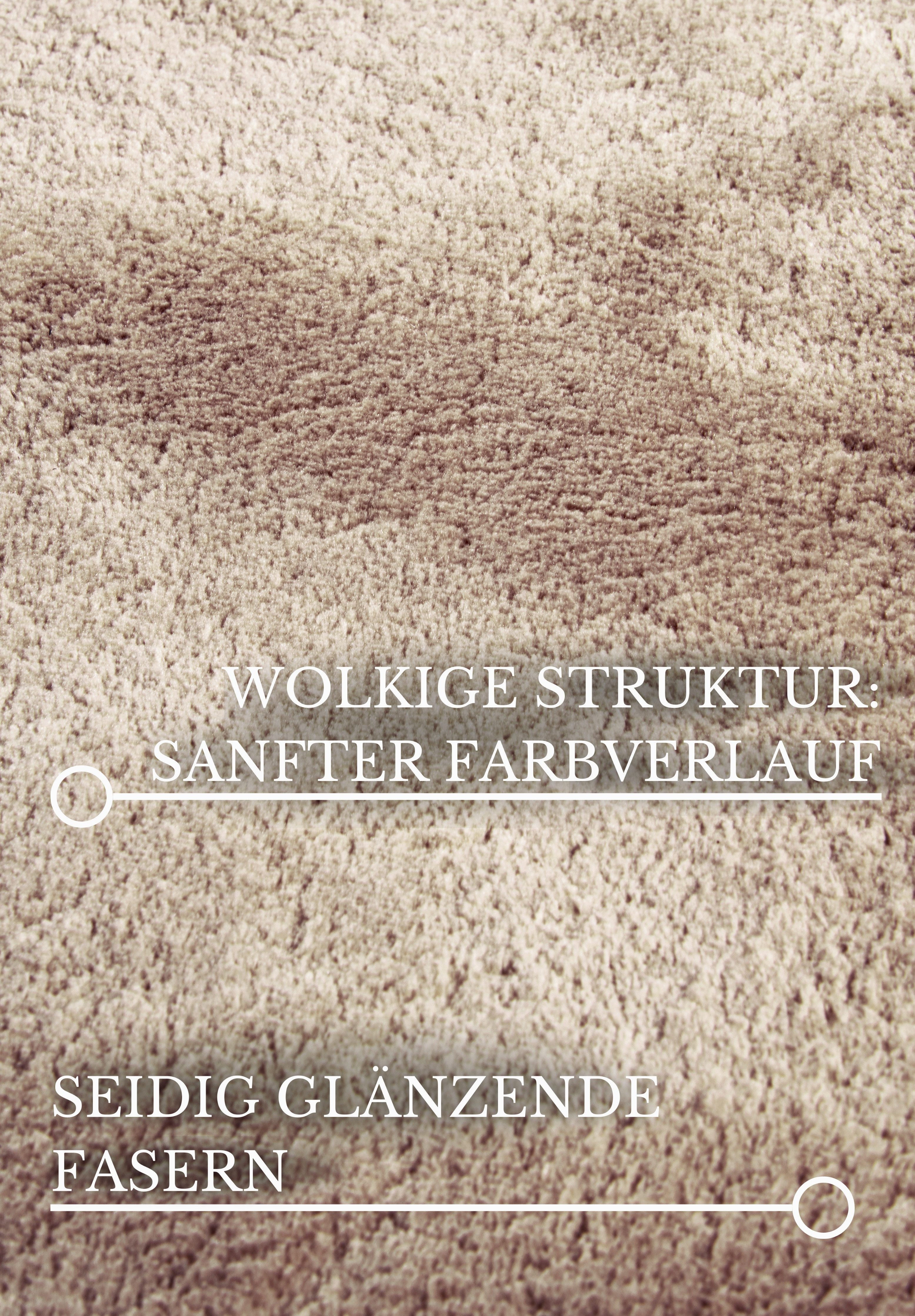 Villeroy & Boch Vloerkleed Leon Lange pool, shaggy, effen, pluizig, zacht, glanzend, modern, effen