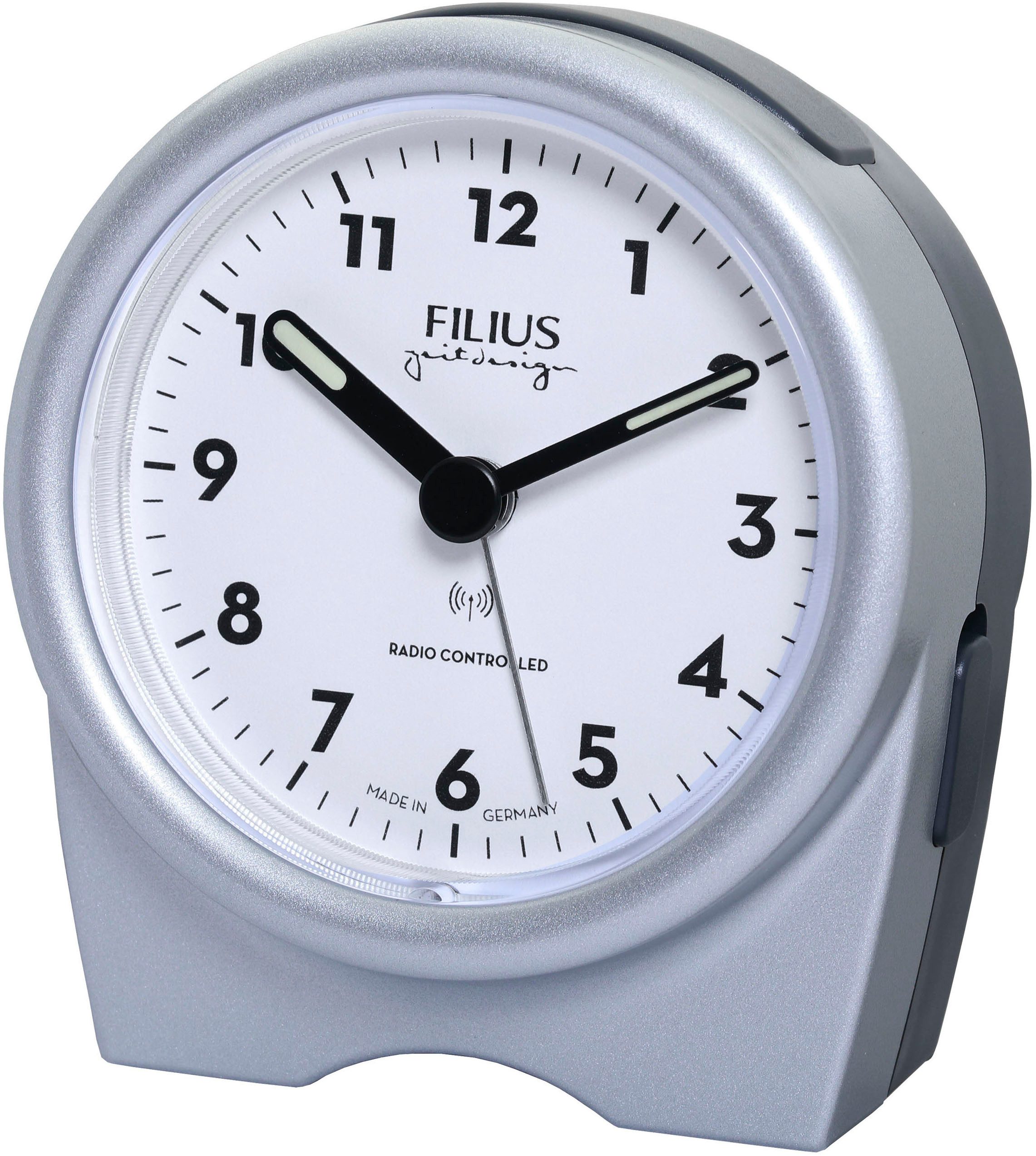 FILIUS zeitdesign Radiografische wekker Made in Germany wekkers zilver