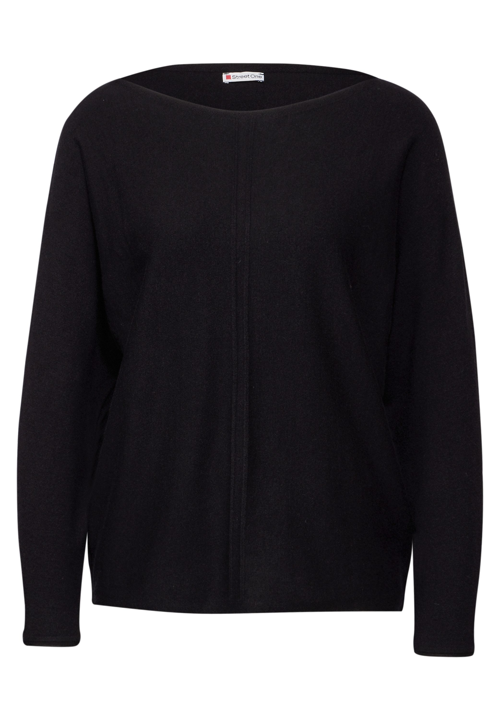 STREET ONE Gebreide trui in dolman-stijl, met u-halslijn