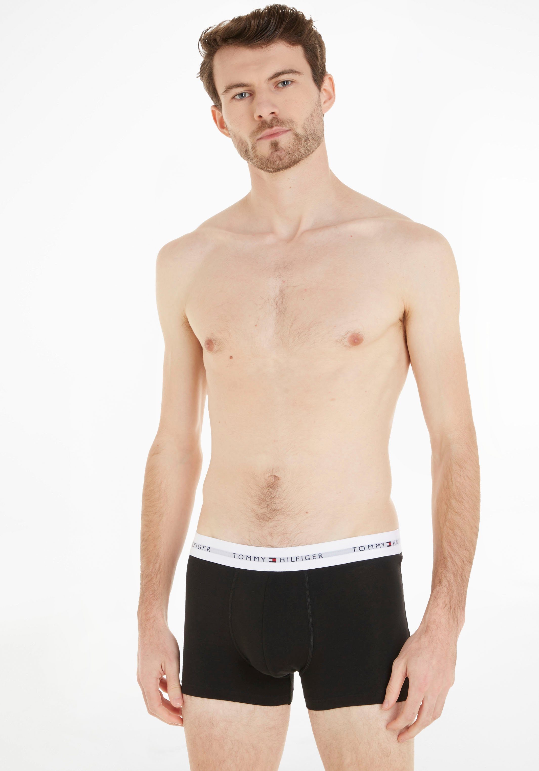 Tommy Hilfiger Underwear Boxershort 3P WB TRUNK met contrasterende logo-band (3 stuks)