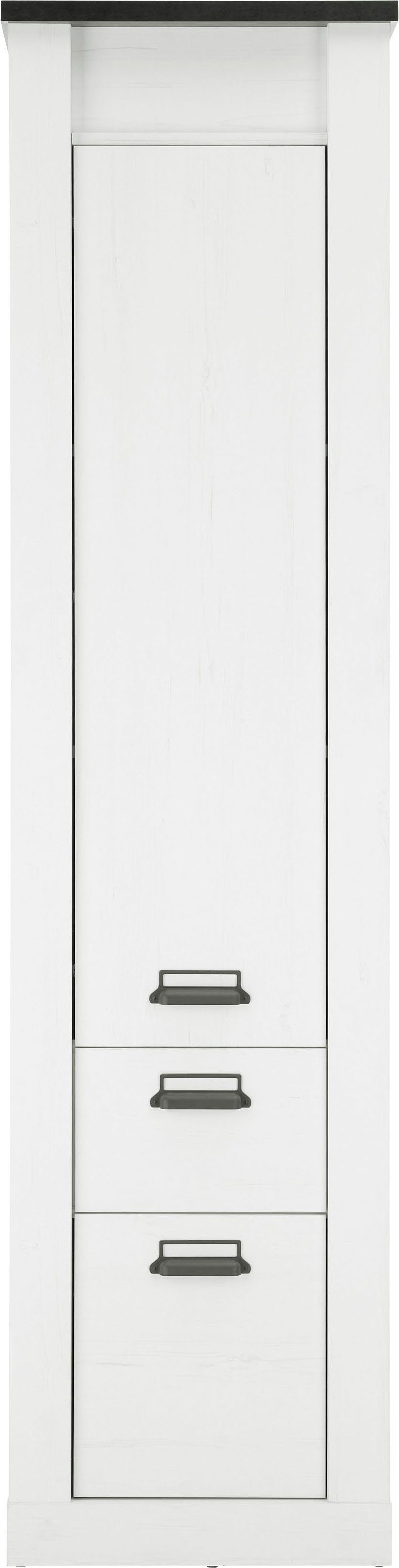 Home affaire Multifunctionele kast Sherwood in moderne houtlook, met metalen apothekers handgrepen, hoogte 201 cm