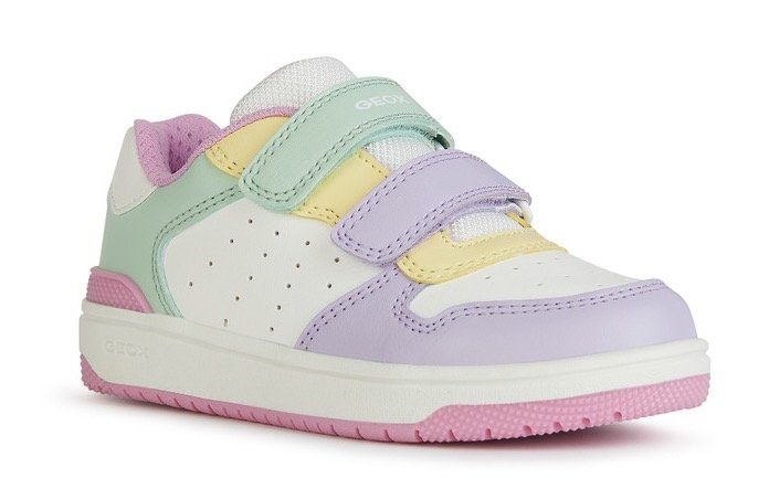 Geox Sneakers J WASHIBA GIRL B met geox speciale membraan, vrijetijdsschoen, lage schoen, veterschoen meisjes sneakers maat 39 wit