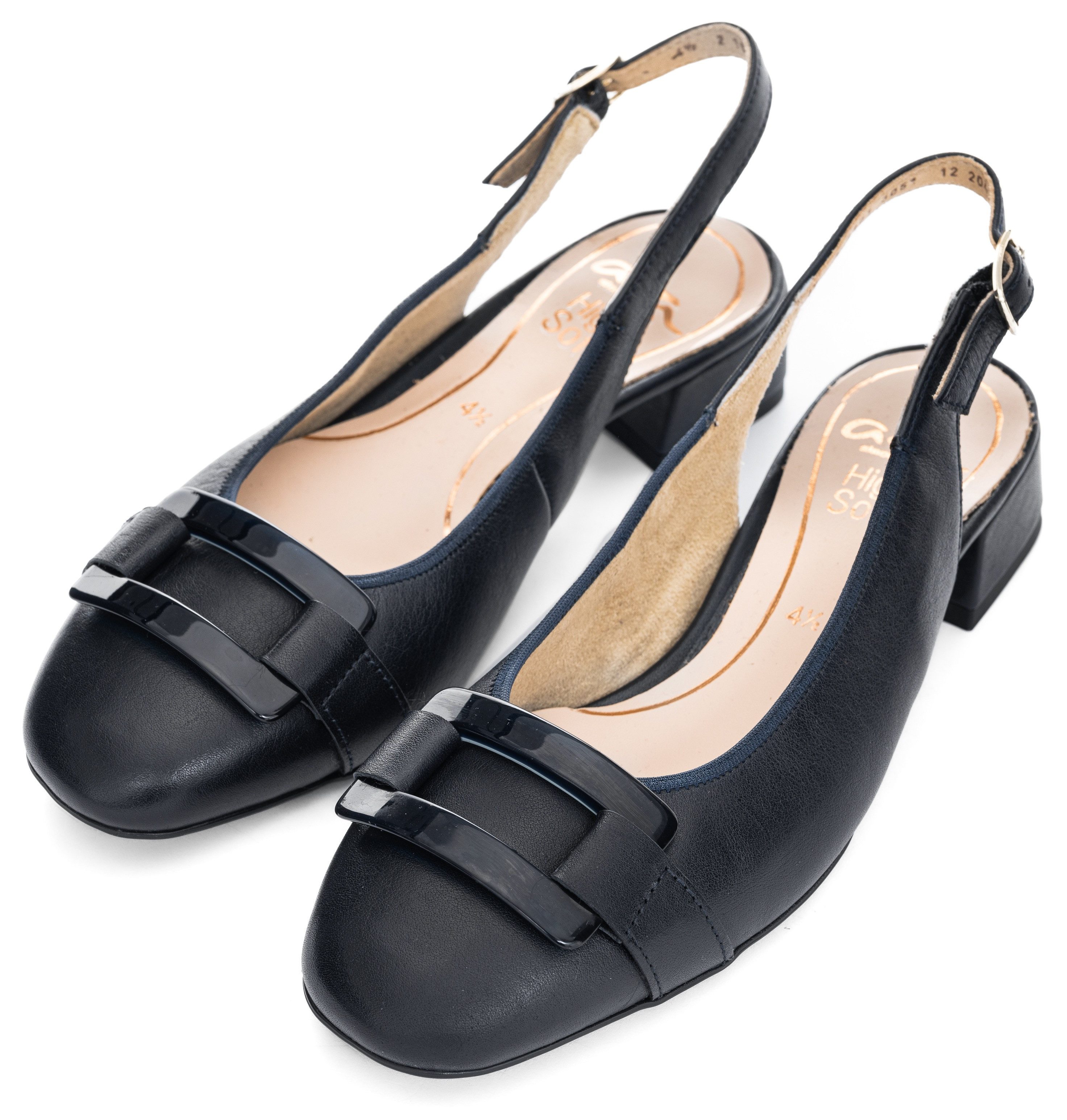 Ara Slingback pumps Graz , sling pumps, feestdag schoen met blokhak, h-breedte